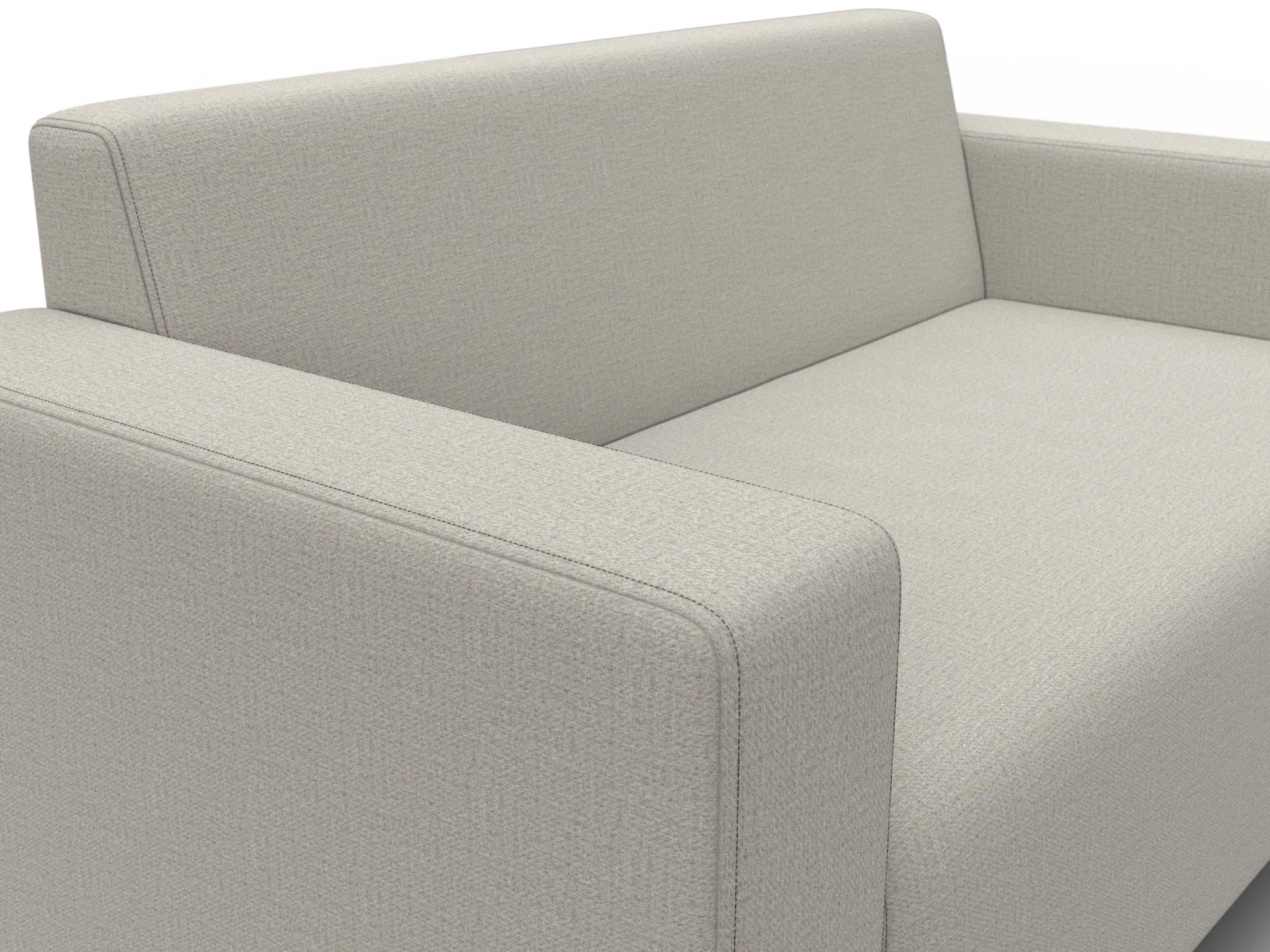 Диван прямой Лига-093 ( Амур 02 бежевый )