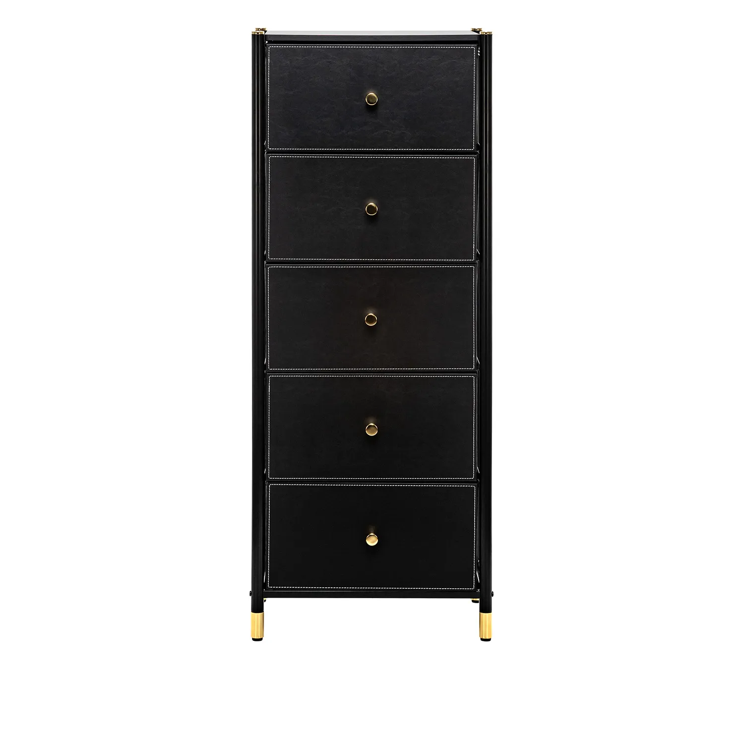 Комод Leset Нирита/Хайди, 5 ящиков, Черный (Черный/Черный)