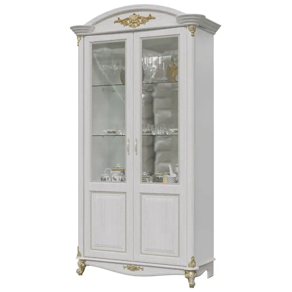 Шкаф Да Винчи 2-х дверный ГД-04 (белый патина)