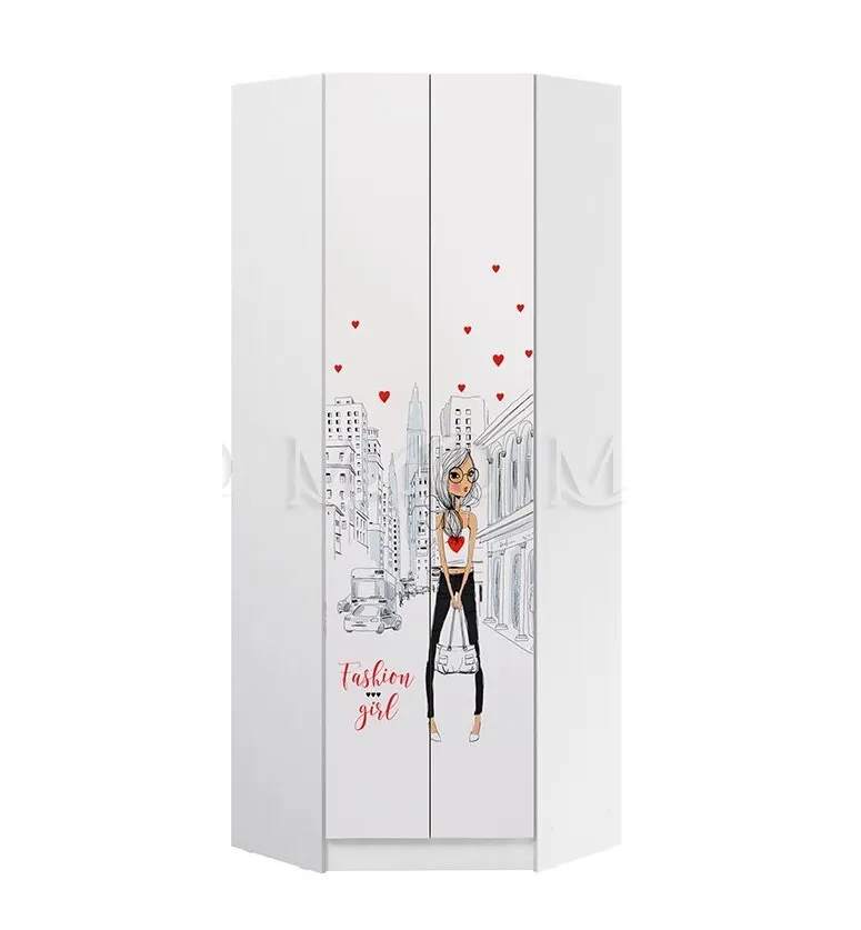 Шкаф угловой Вега New Girl (белый)