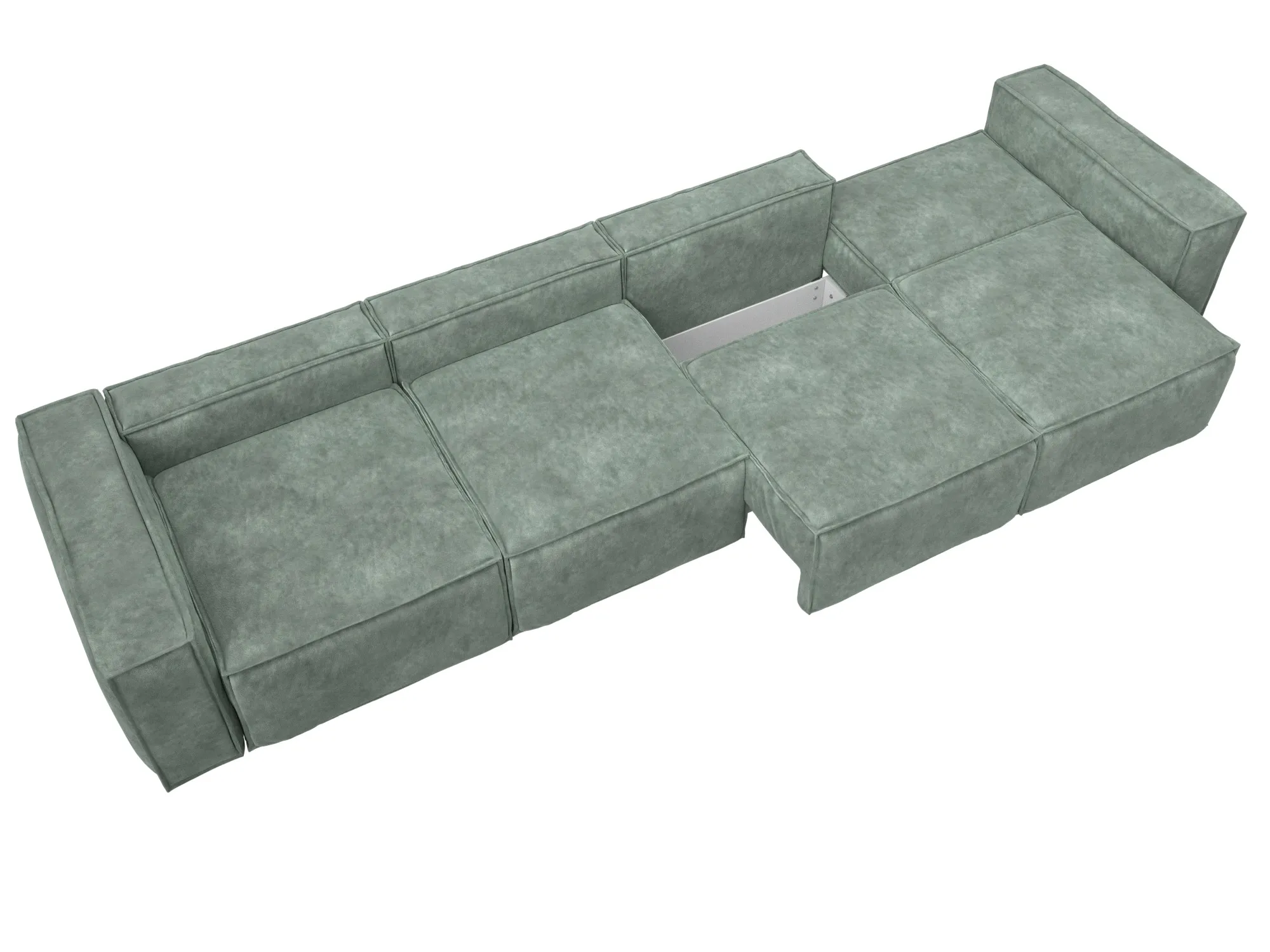 Диван прямой Лига-081 НПБ МегаЛонг ( BRUT 08 зеленый )