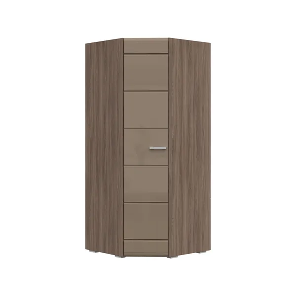 Шкаф угловой Симба шимо темный - кофе с молоком