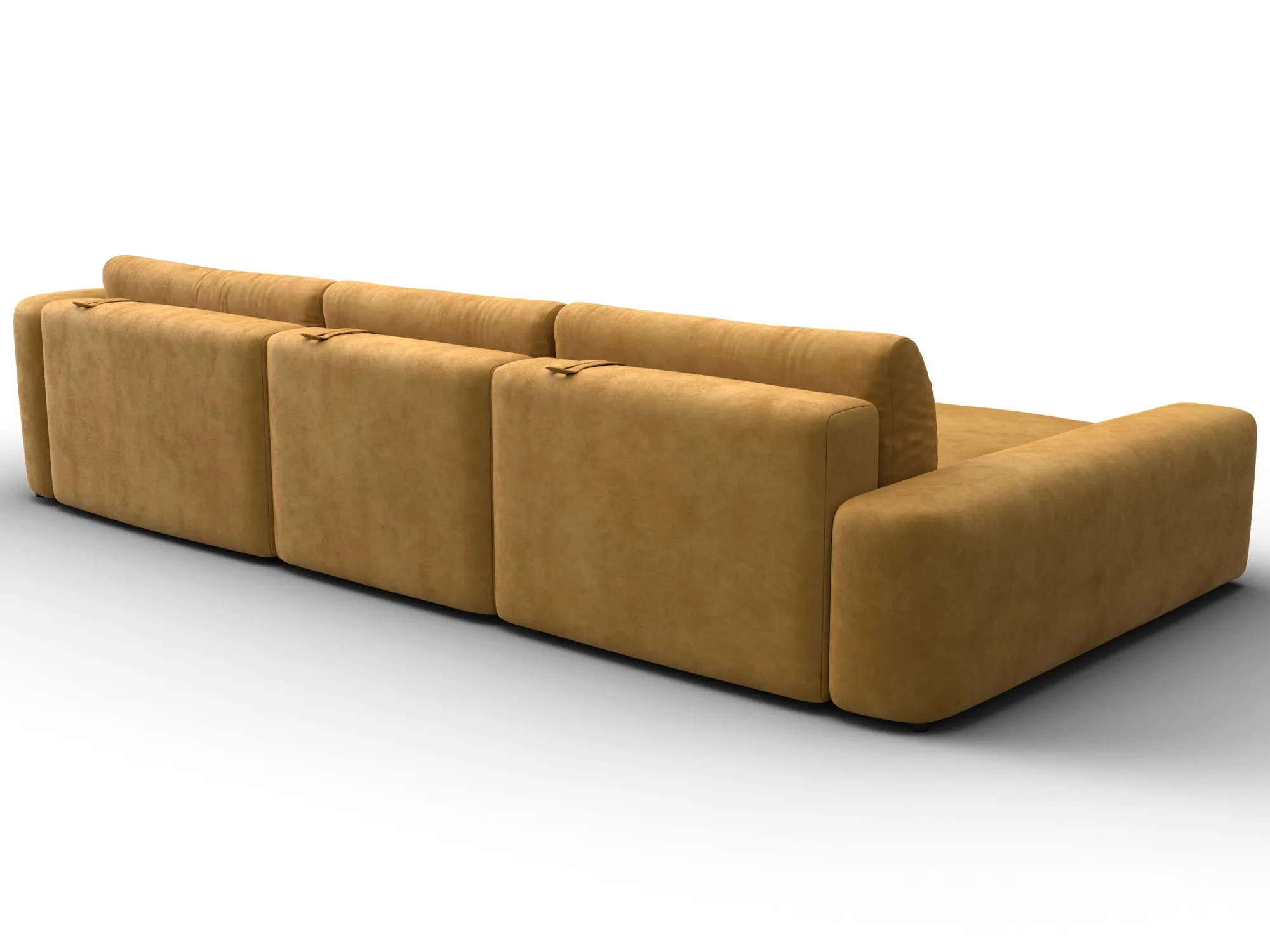 Диван угловой Лига-066 НПБ Лонг угол левый ( BRUT 10 желтый )