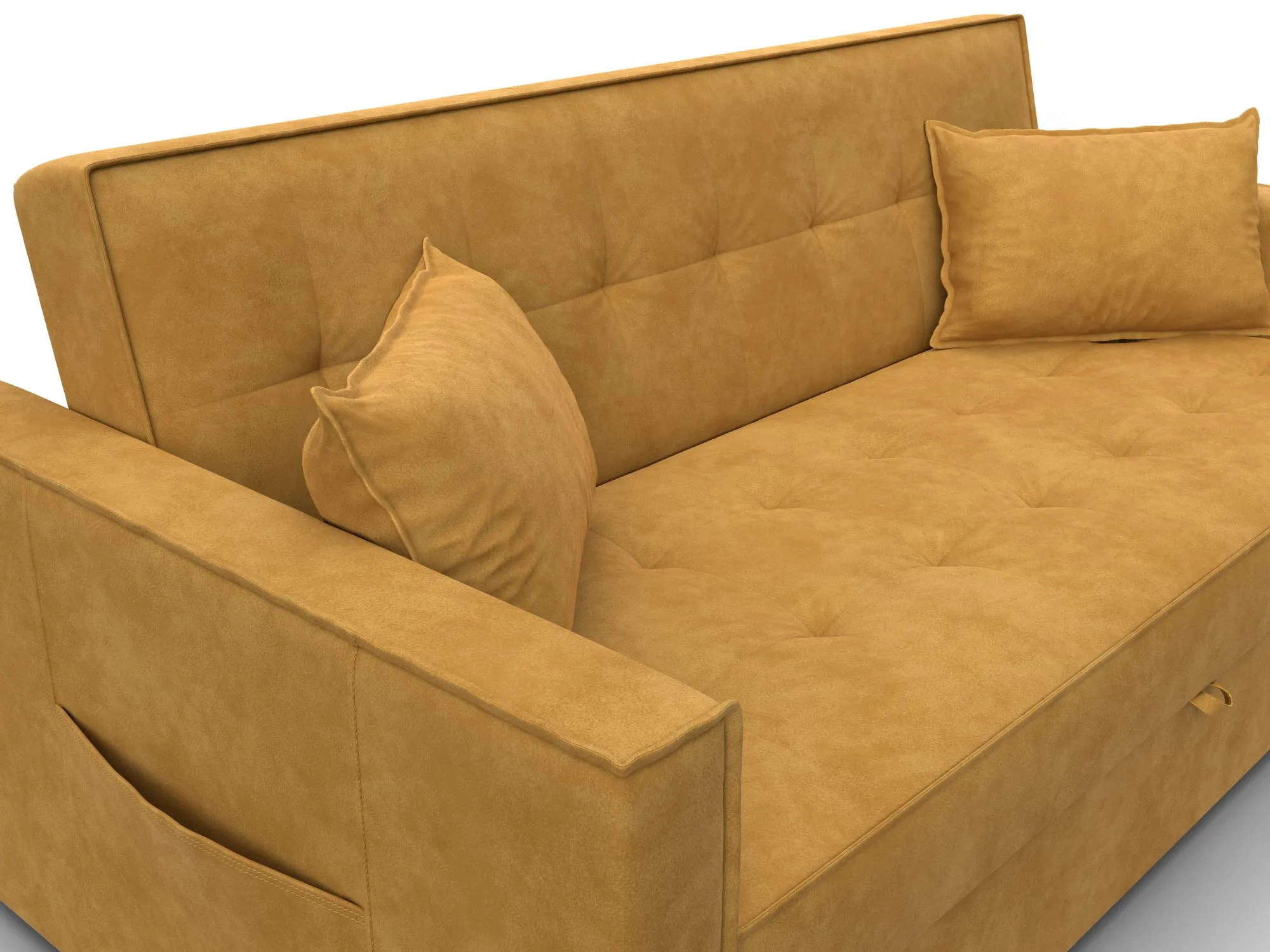 Диван прямой Лига-104 (160) ( BRUT 10 желтый )