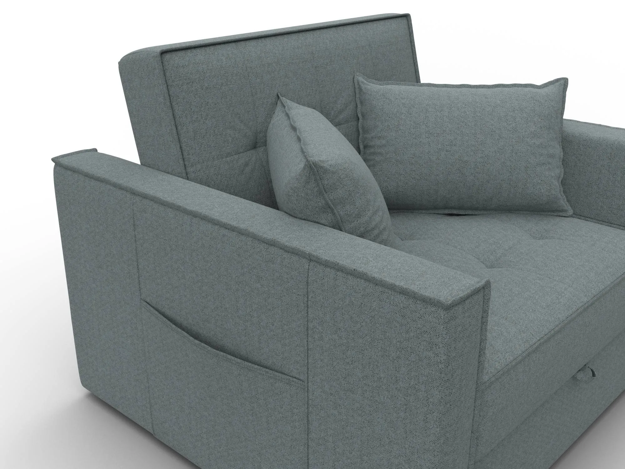 Кресло-кровать Лига-104 (80) ( Амур 07 серый )