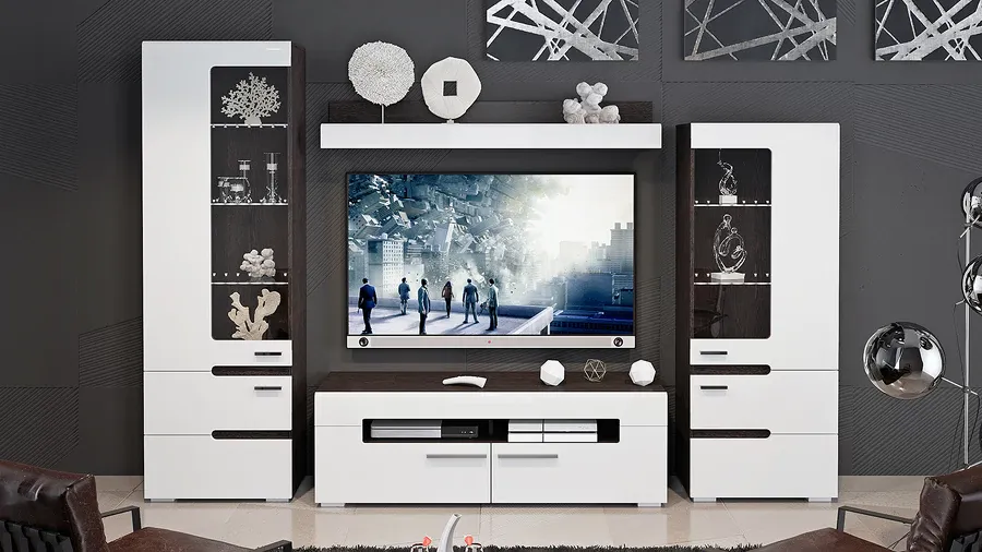 Набор мебели Фьюжн №1 - ГН-260.001 Белый, Белый глянец