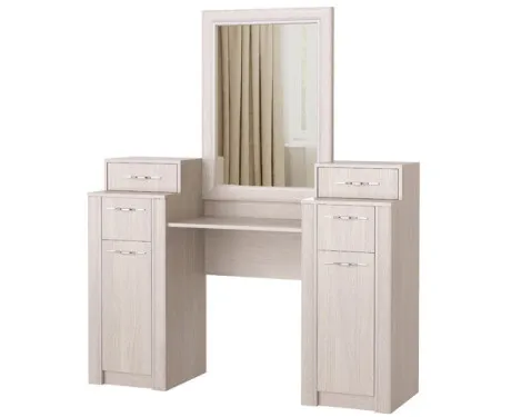 Стол косметический ОКТАВА с зеркалом (ясень анкор светлый)