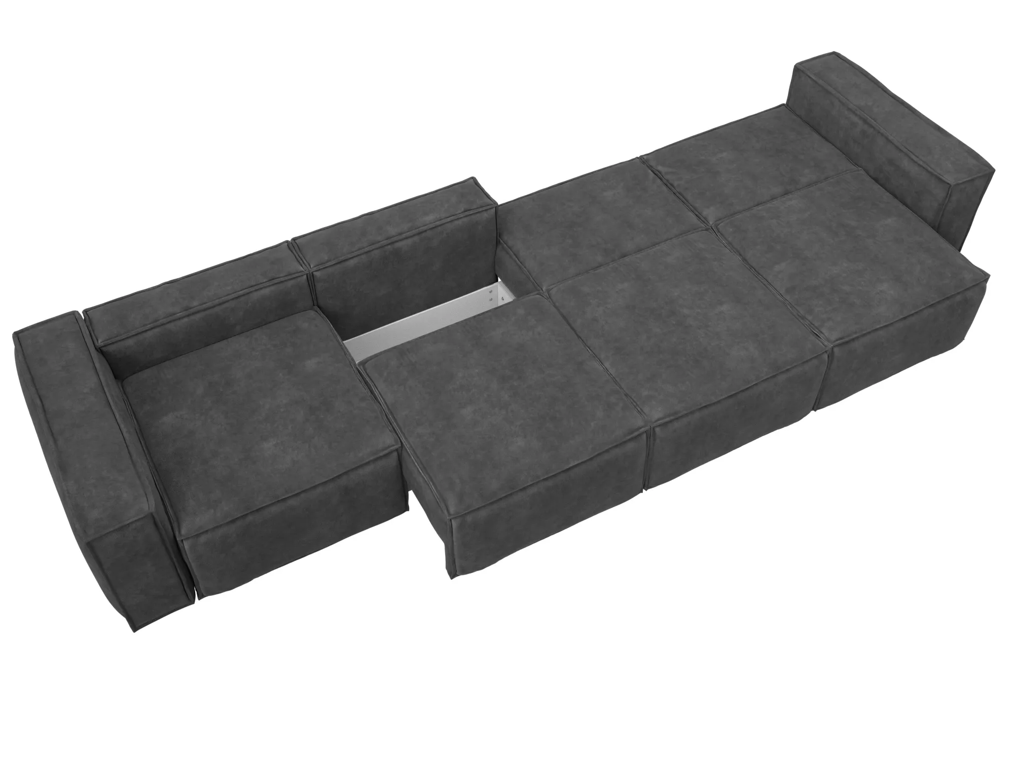 Диван прямой Лига-081 НПБ МегаЛонг ( BRUT 16 темно-серый )