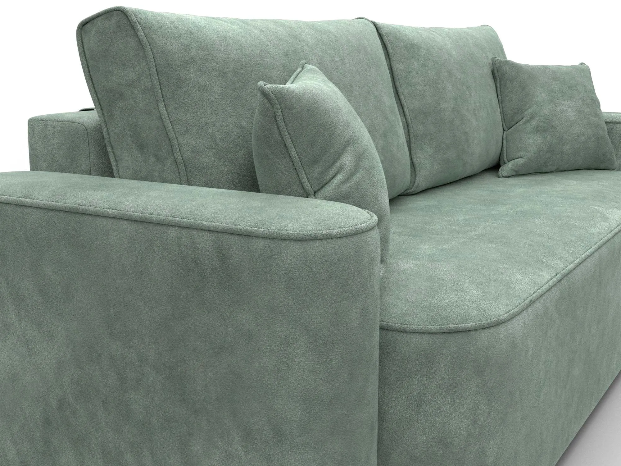 Диван прямой Лига-118 НПБ ( BRUT 08 зеленый )