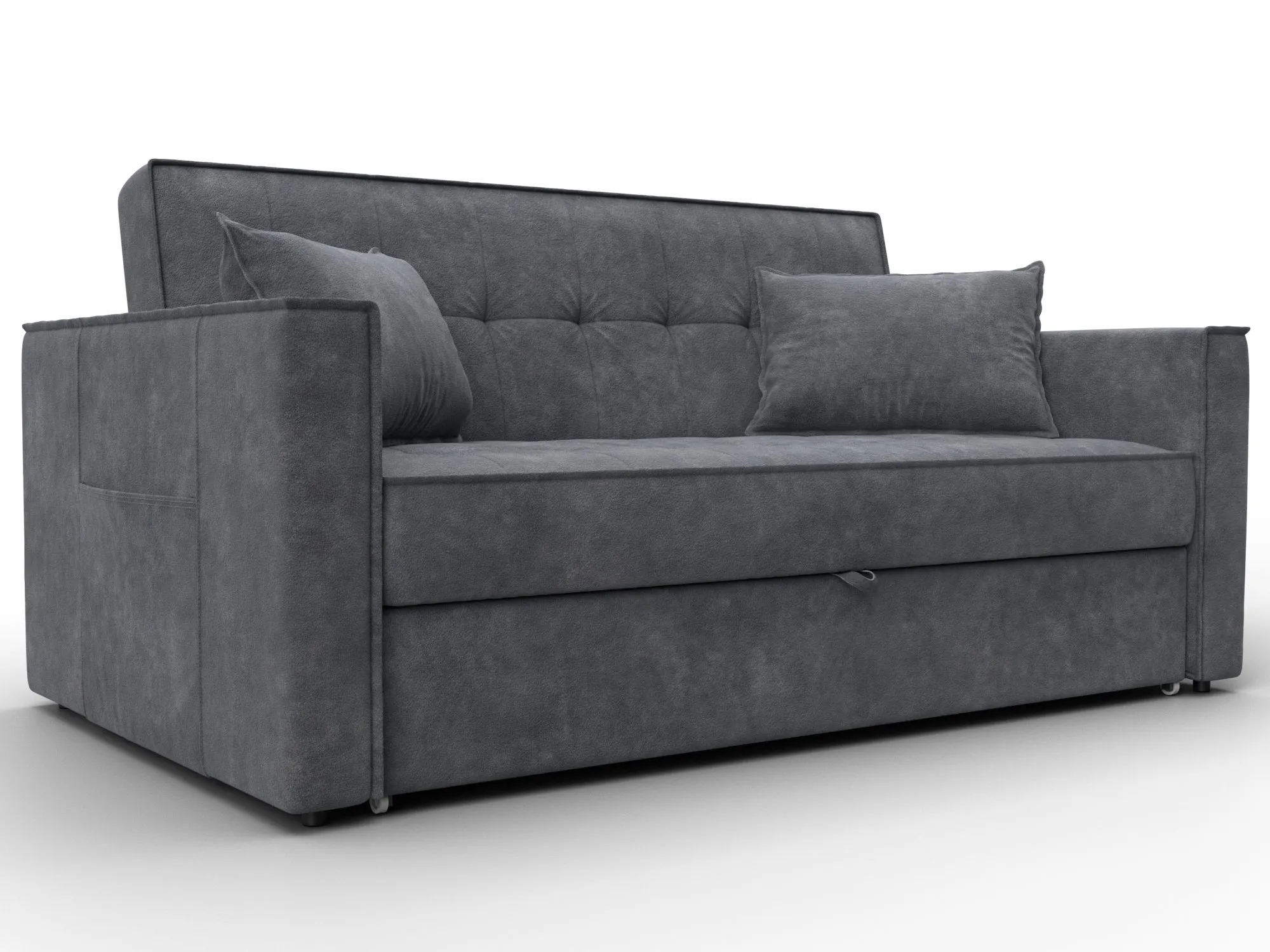 Диван прямой Лига-104 (140) ( BRUT 16 темно-серый )