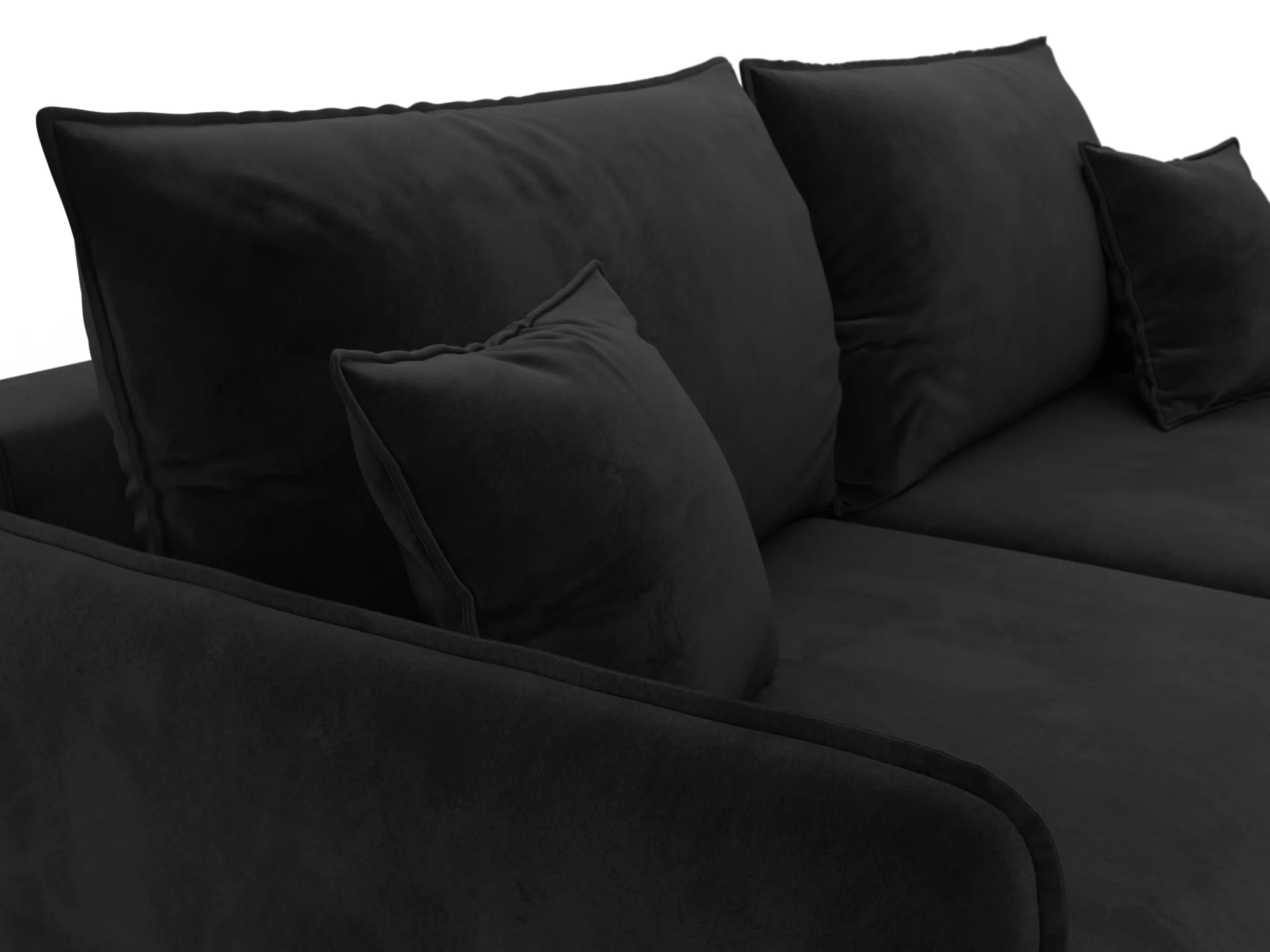 Диван прямой Лига-064 НПБ ( SEVEN 35 черный )