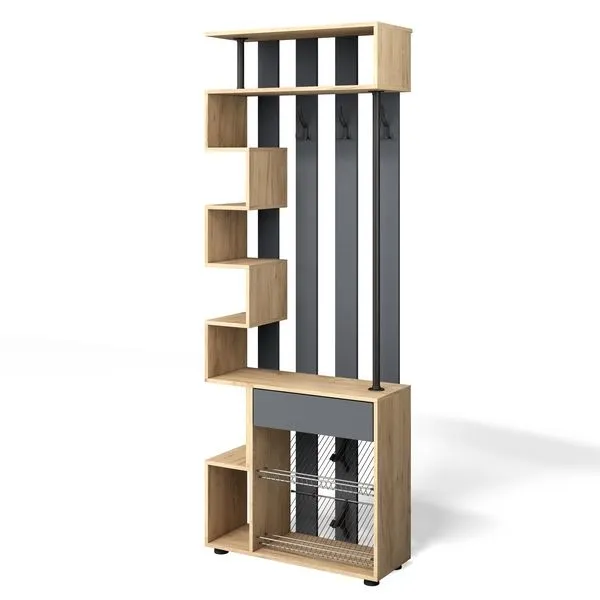 Прихожая Мини-Лайт МЛ-1 Дуб крафт золотой/графит