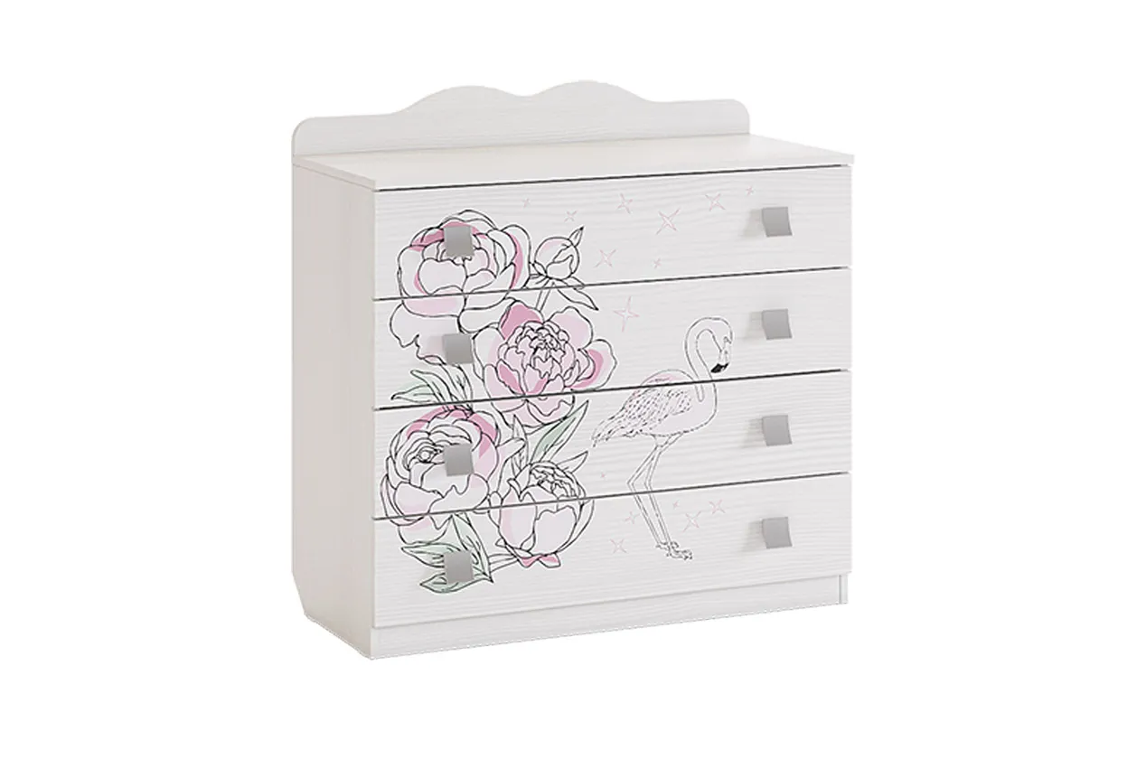  Комод  Фэнтези белый рамух