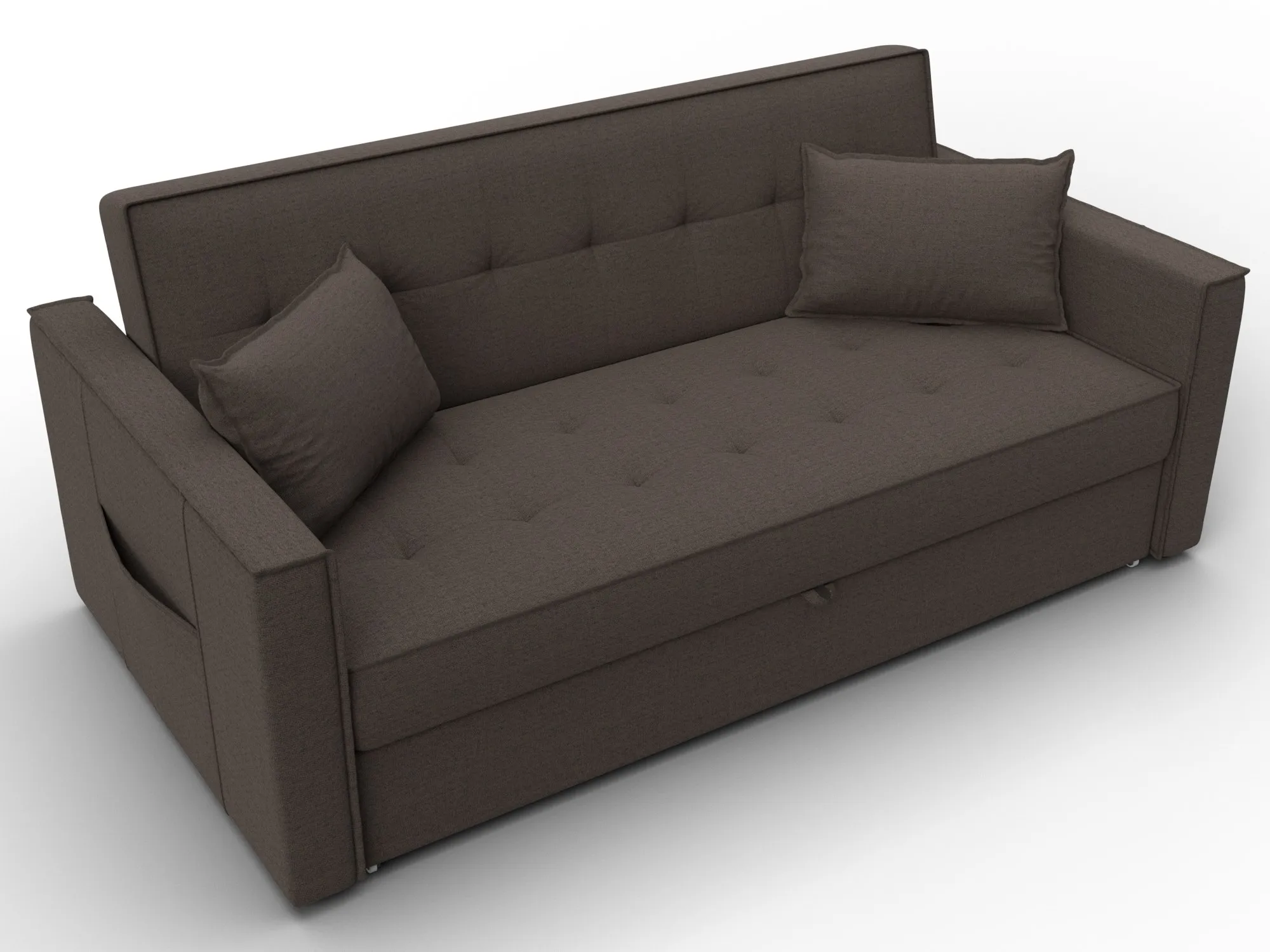 Диван прямой Лига-104 (160) ( Амур 05 коричневый )