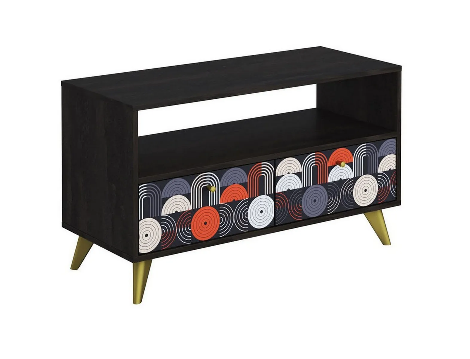 Тумба Фьюжн Арт ТМ-005 камень угольный/Vinil