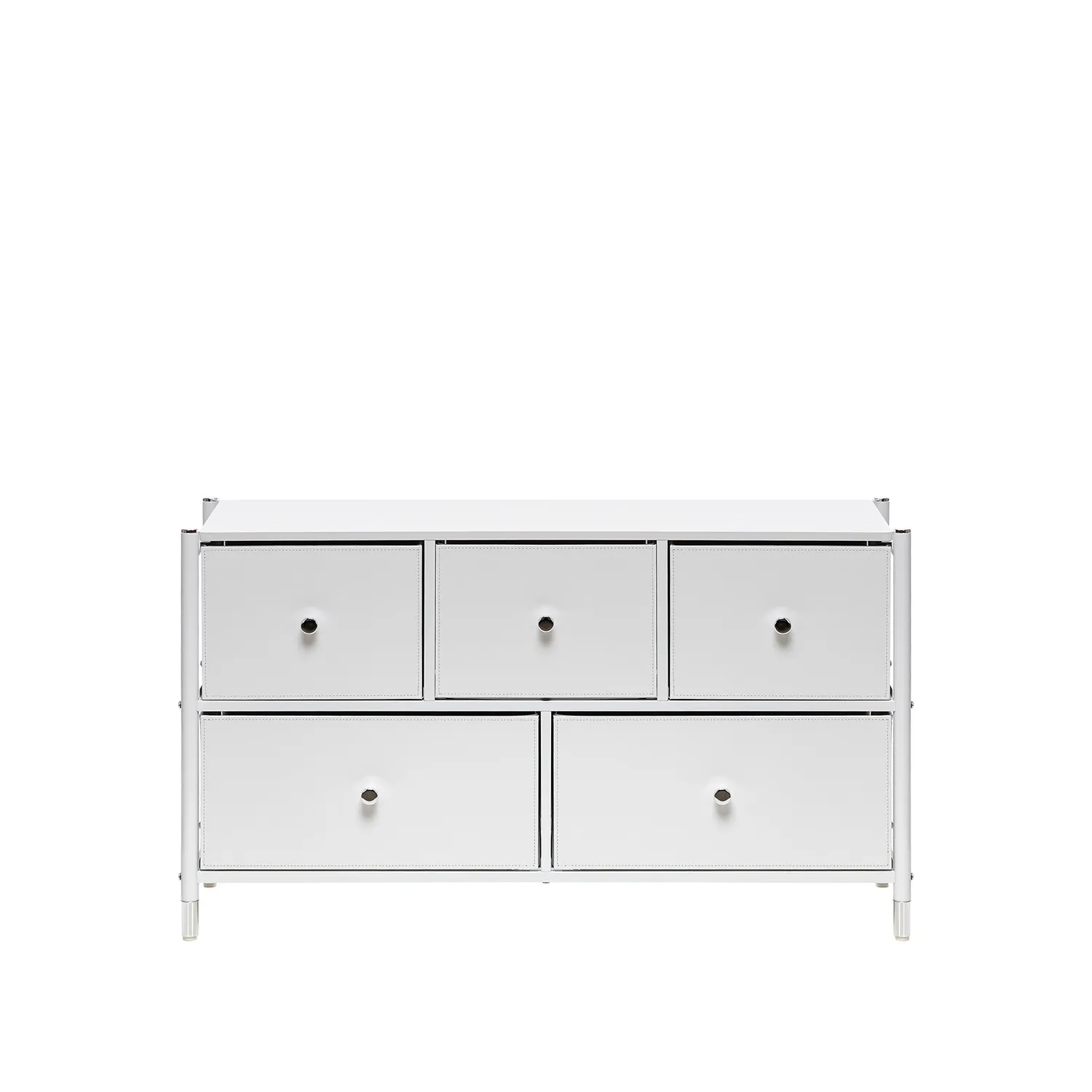 Комод Leset Хайди широкий 5 ящиков (Белый/Белый/Белый)