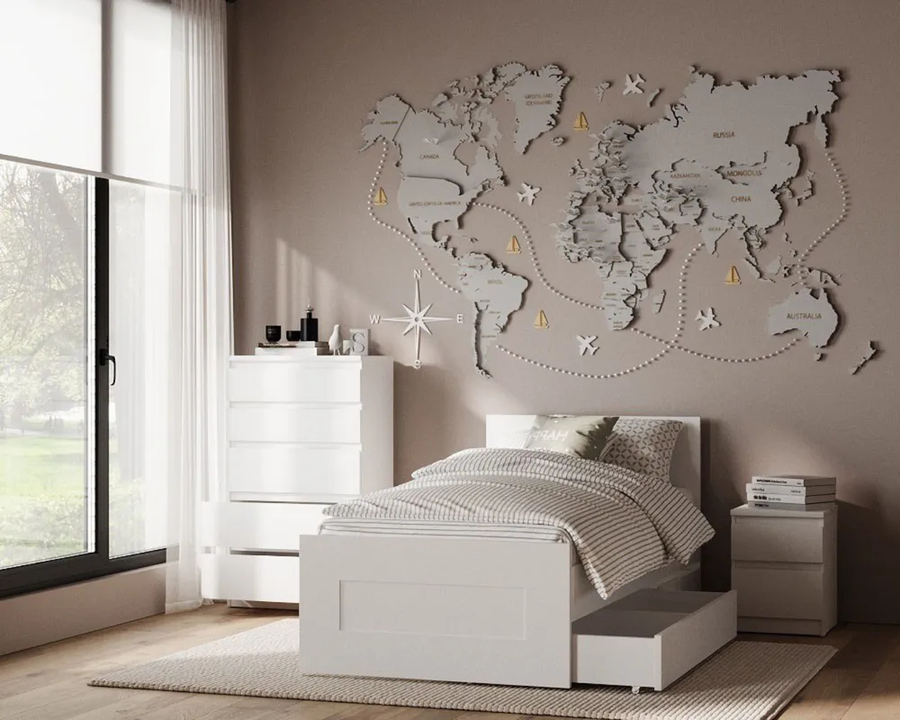 2.03.02.070.1 КАСТОР комод 5 ящиков RU белый