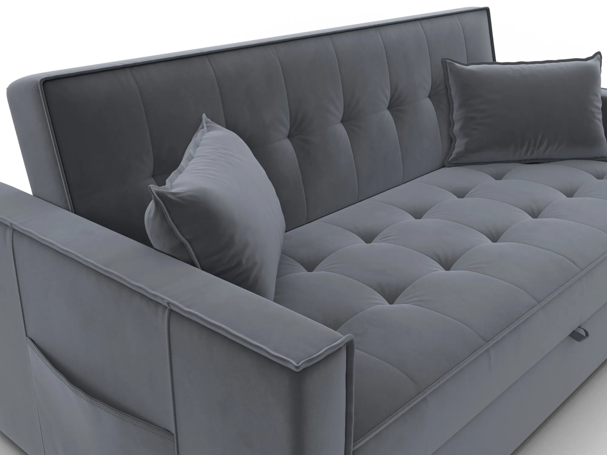 Диван прямой Лига-104 (160) ( SEVEN 17 серый )