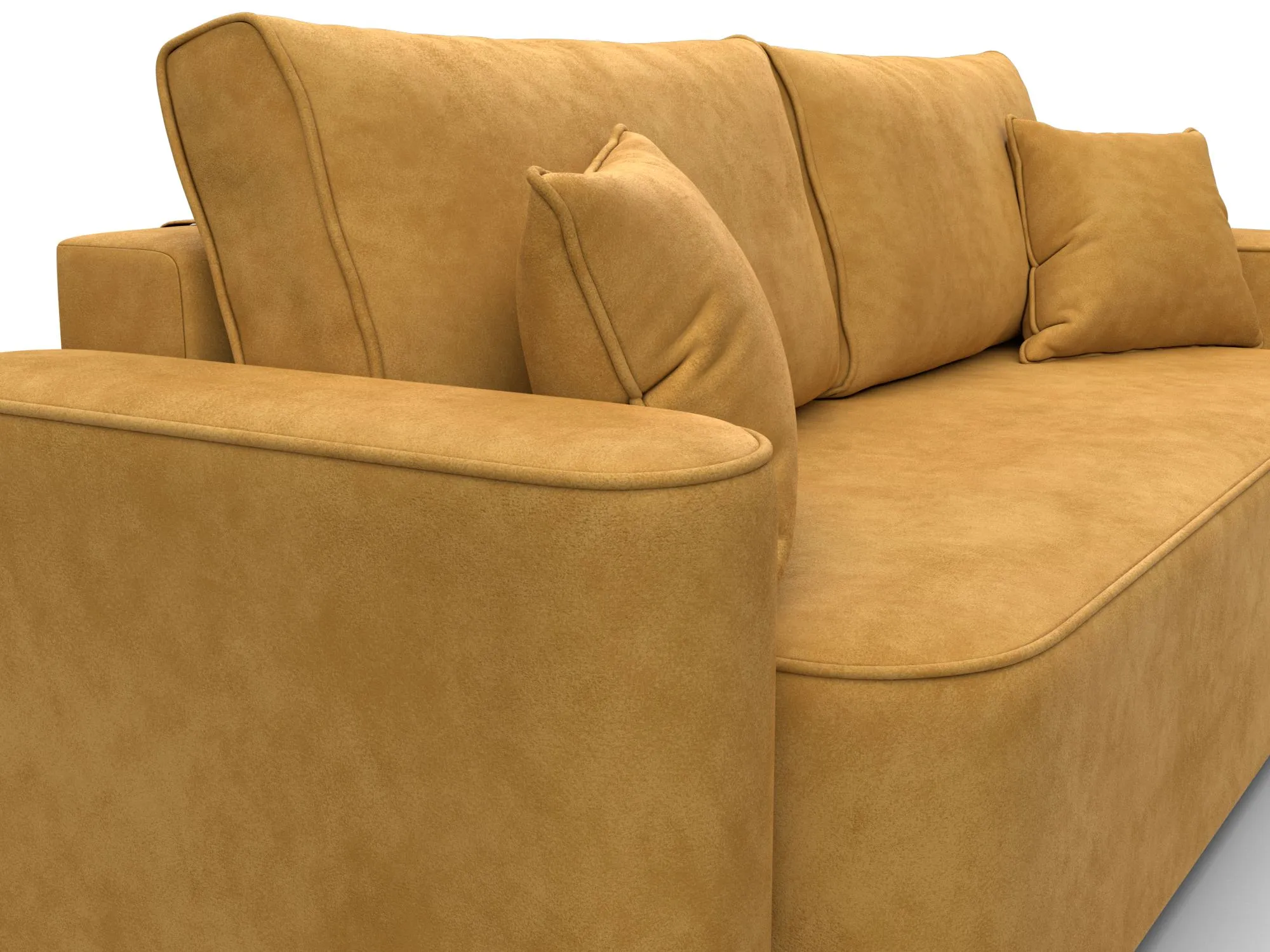 Диван прямой Лига-118 НПБ ( BRUT 10 желтый )