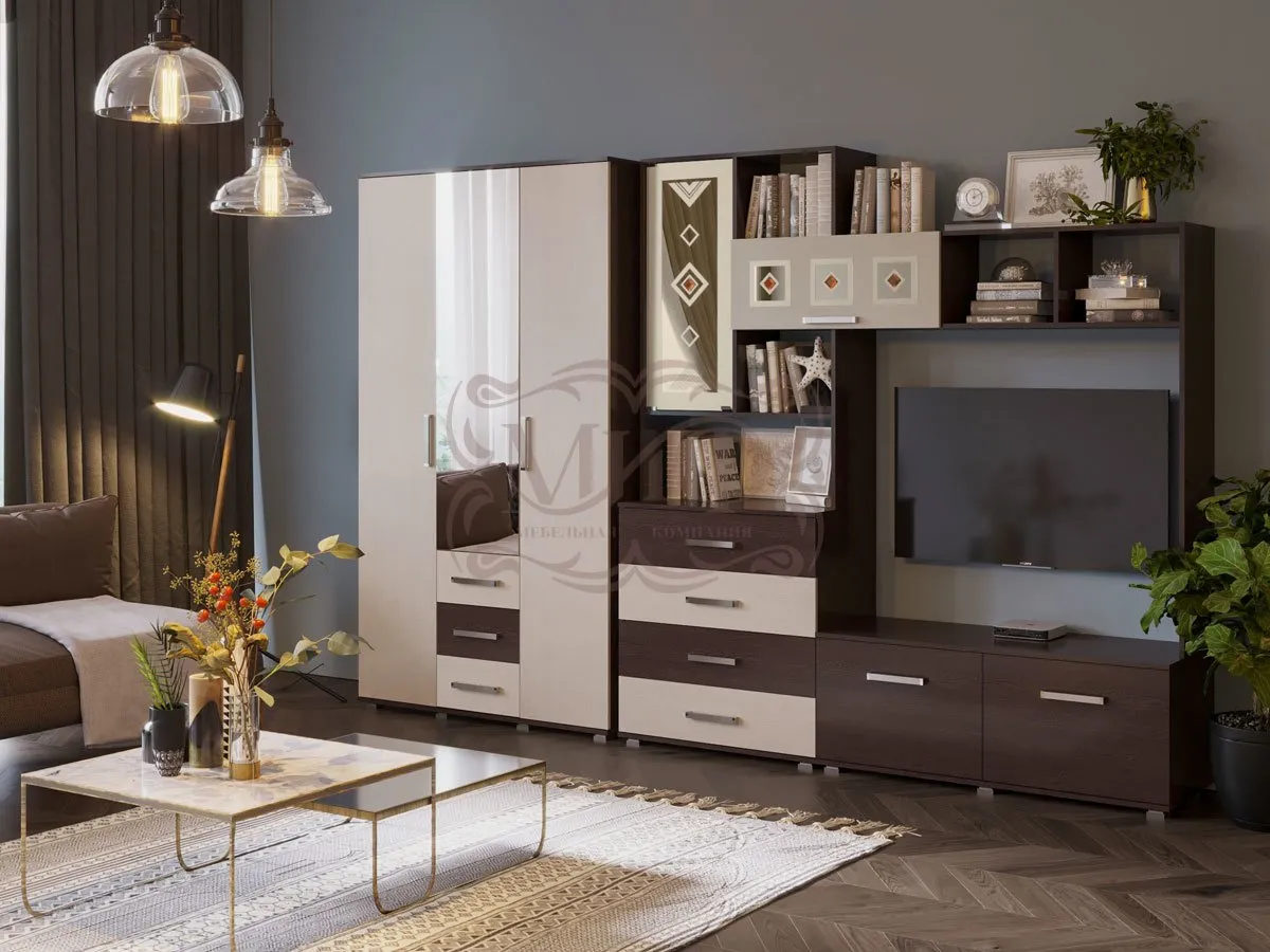 Гостиная Белла со шкафом 3-х дверным
