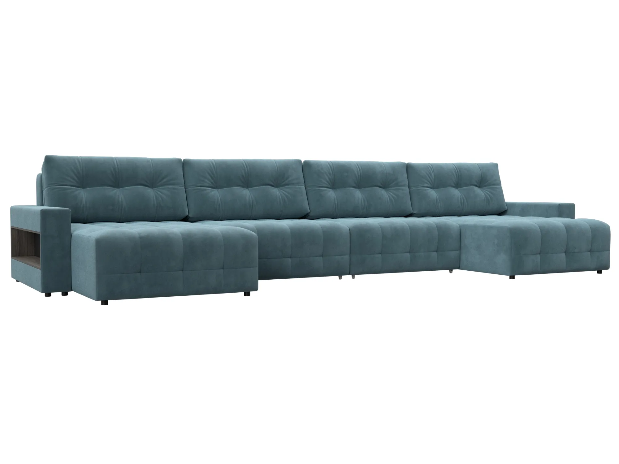 Диван П-образный с полками Лига-053 НПБ Лонг