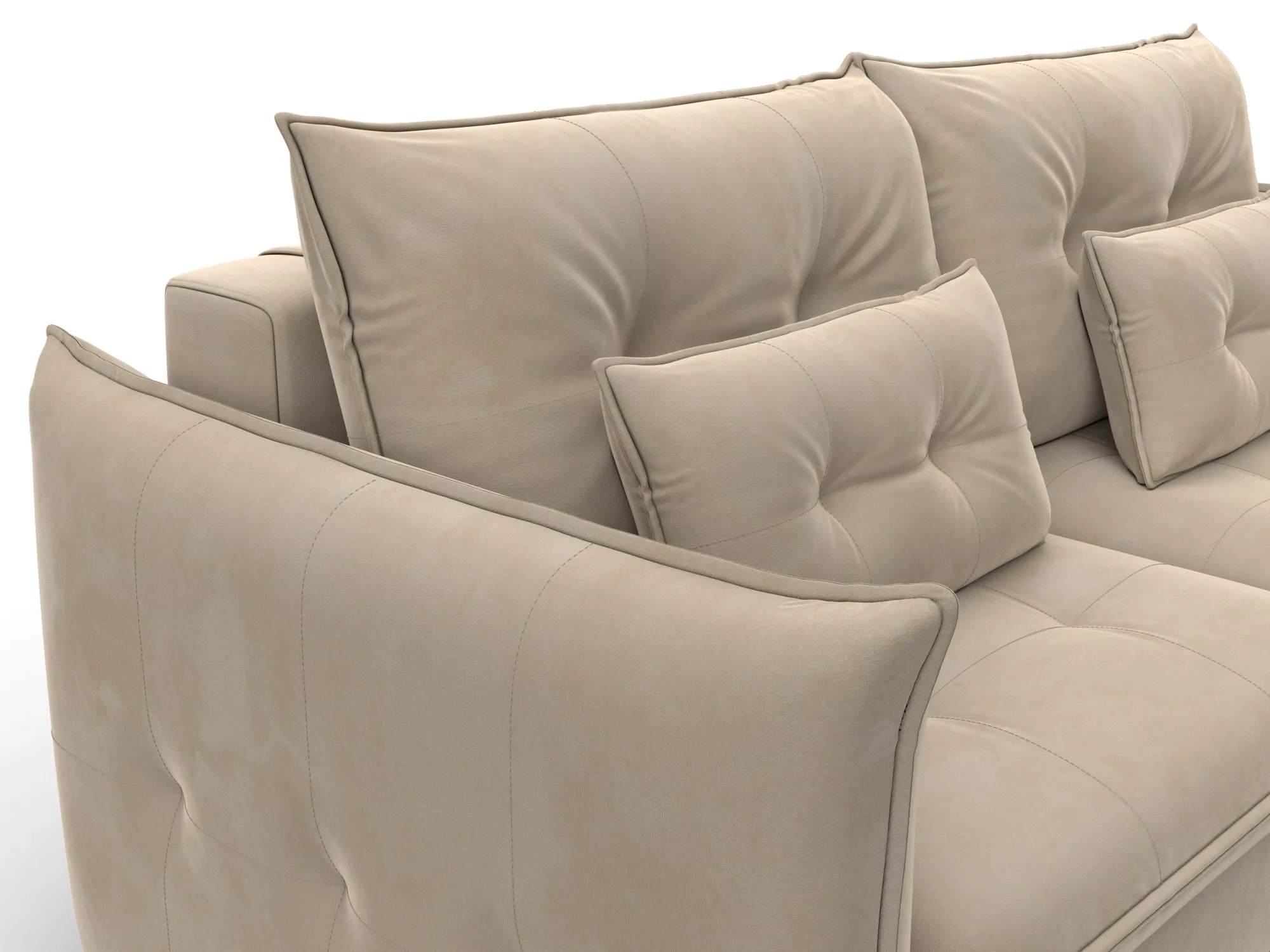 Диван прямой Лига-100 НПБ ( SEVEN 729 бежевый )