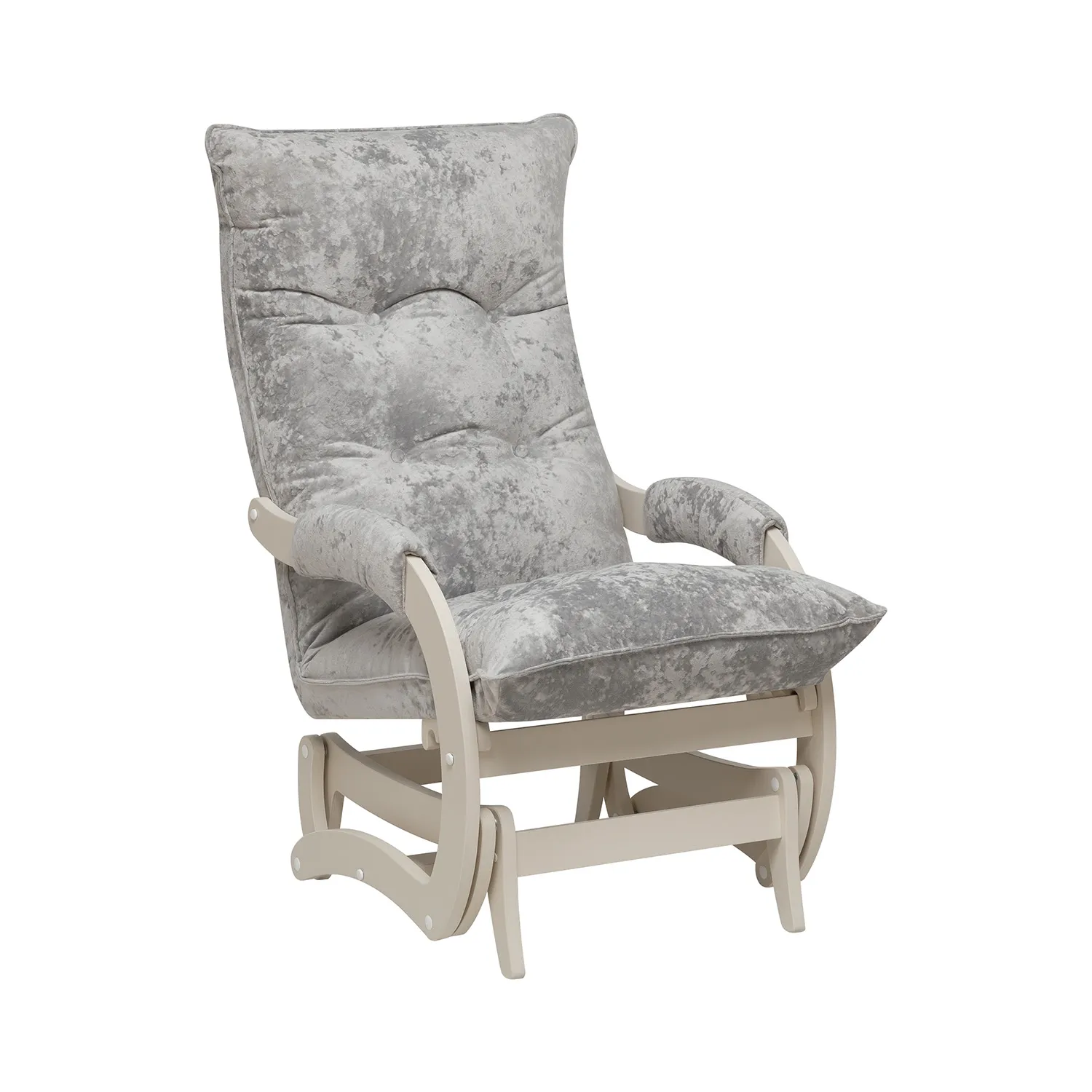 Кресло-маятник Leset Луно (Слоновая кость/Crash LUX 13 (серый))