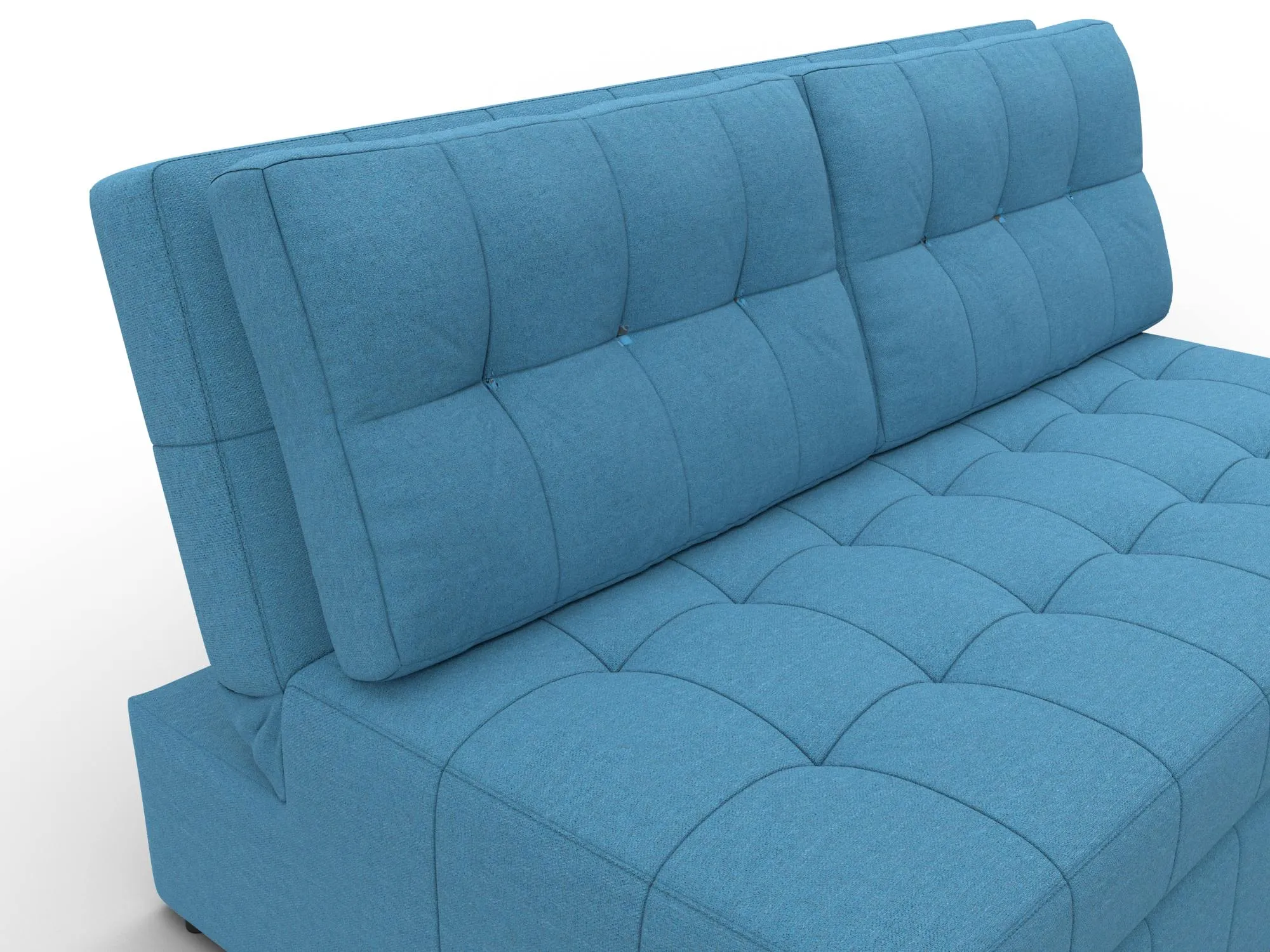 Диван прямой Лига-107 (140) ( Амур 10 голубой )