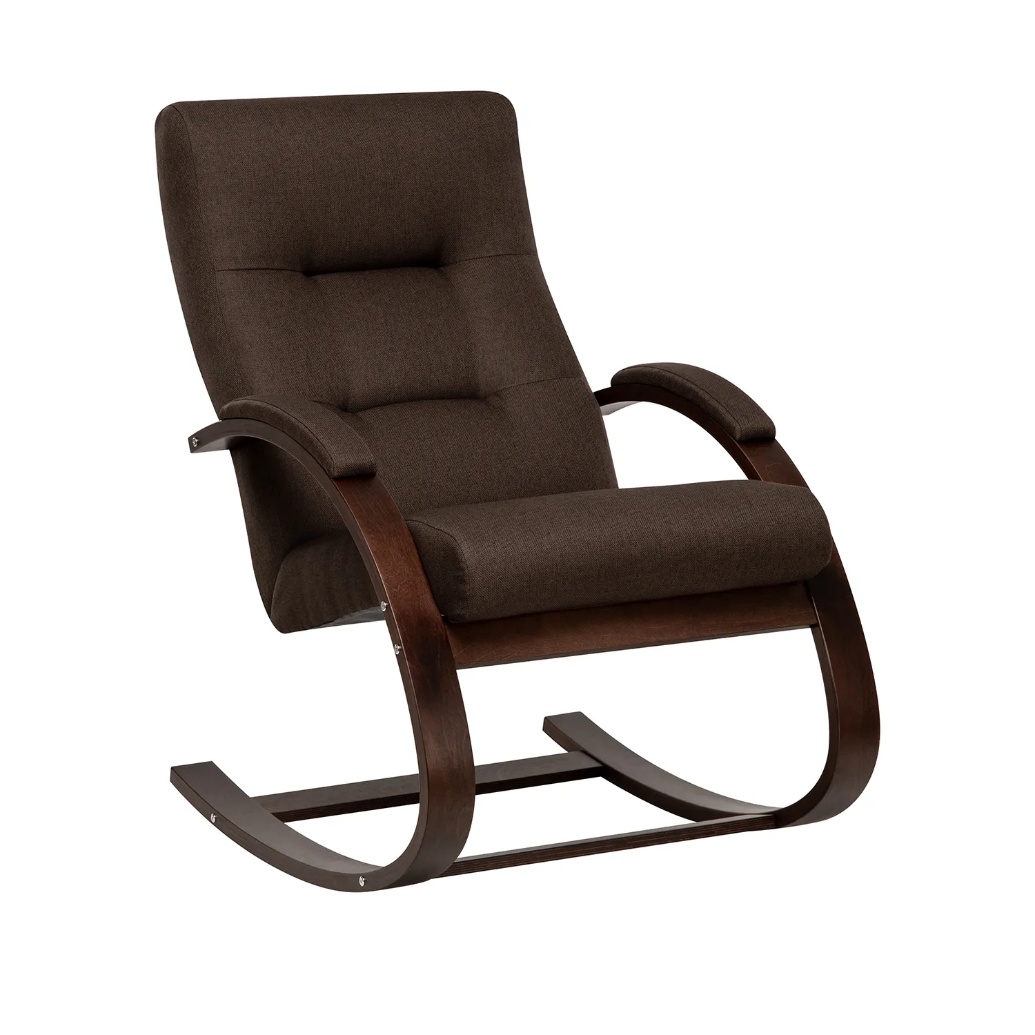 Кресло-качалка Leset Милано 2.0 (Орех текстура/Malmo 28 (коричневый))