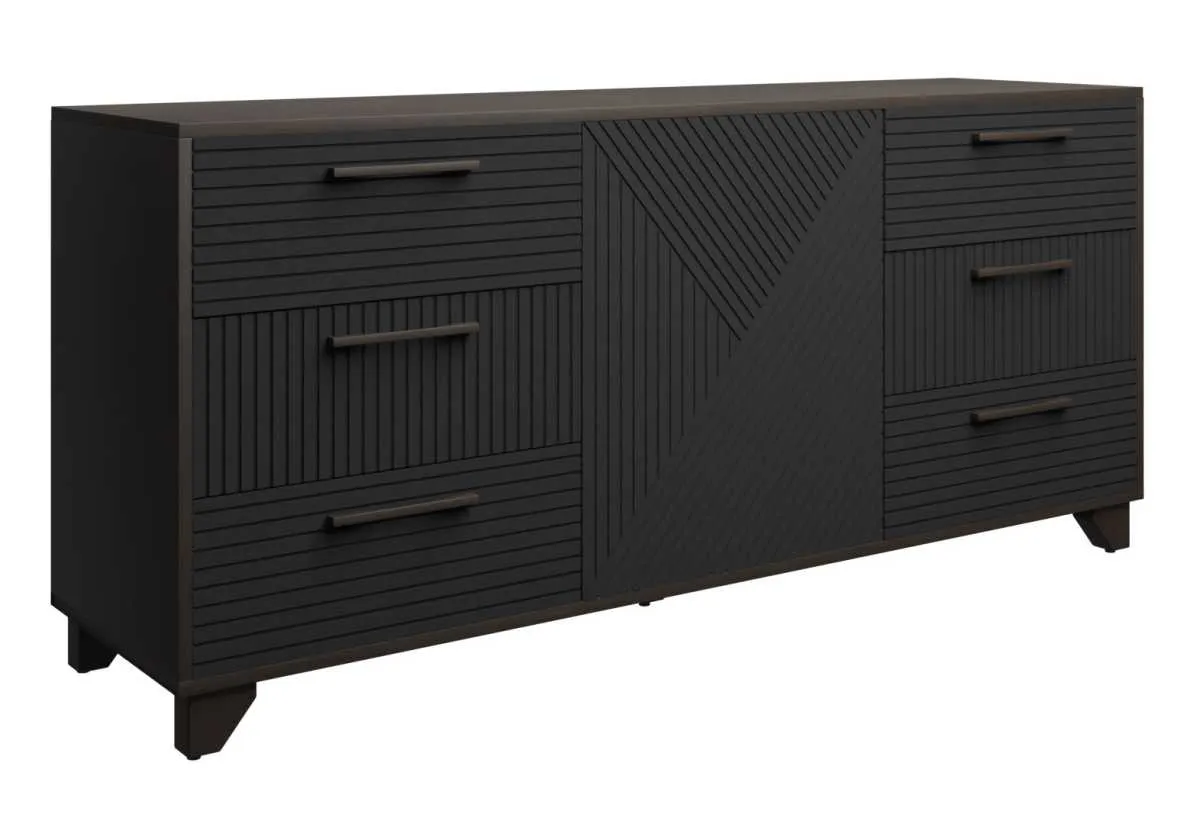 Комод Копенгаген (венге/черный матовый)