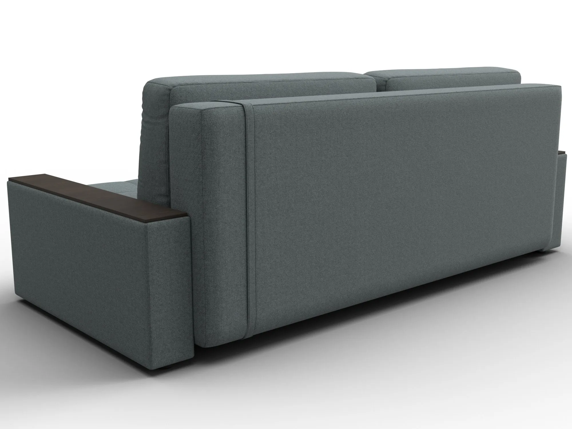 Диван прямой с декором Лига-096 НПБ ( Амур 07 серый;черный )