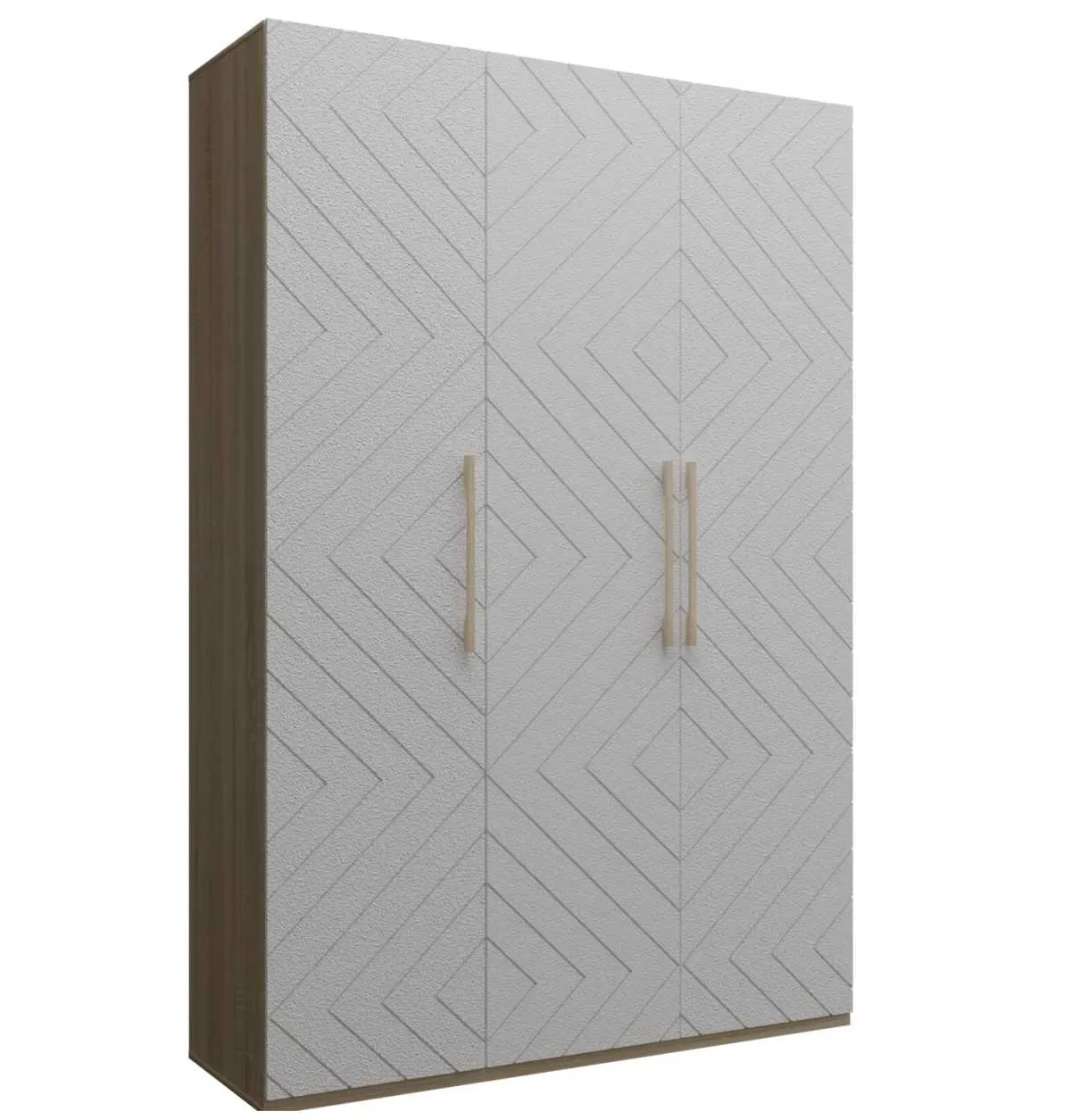 Шкаф трёхстворчатый Копенгаген (дуб сонома/белый матовый)