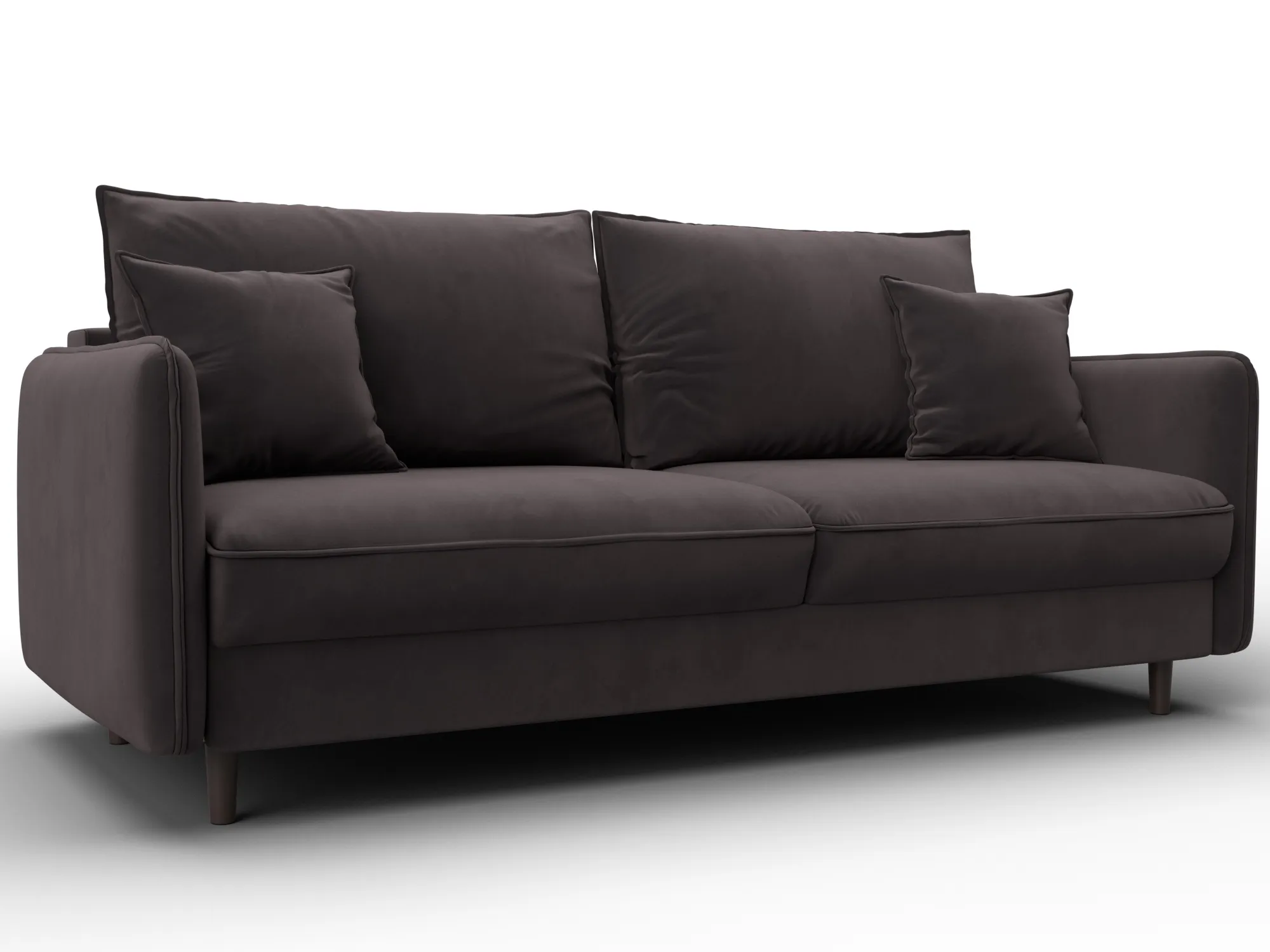 Диван прямой Лига-064 НПБ ( SEVEN 727 коричневый )