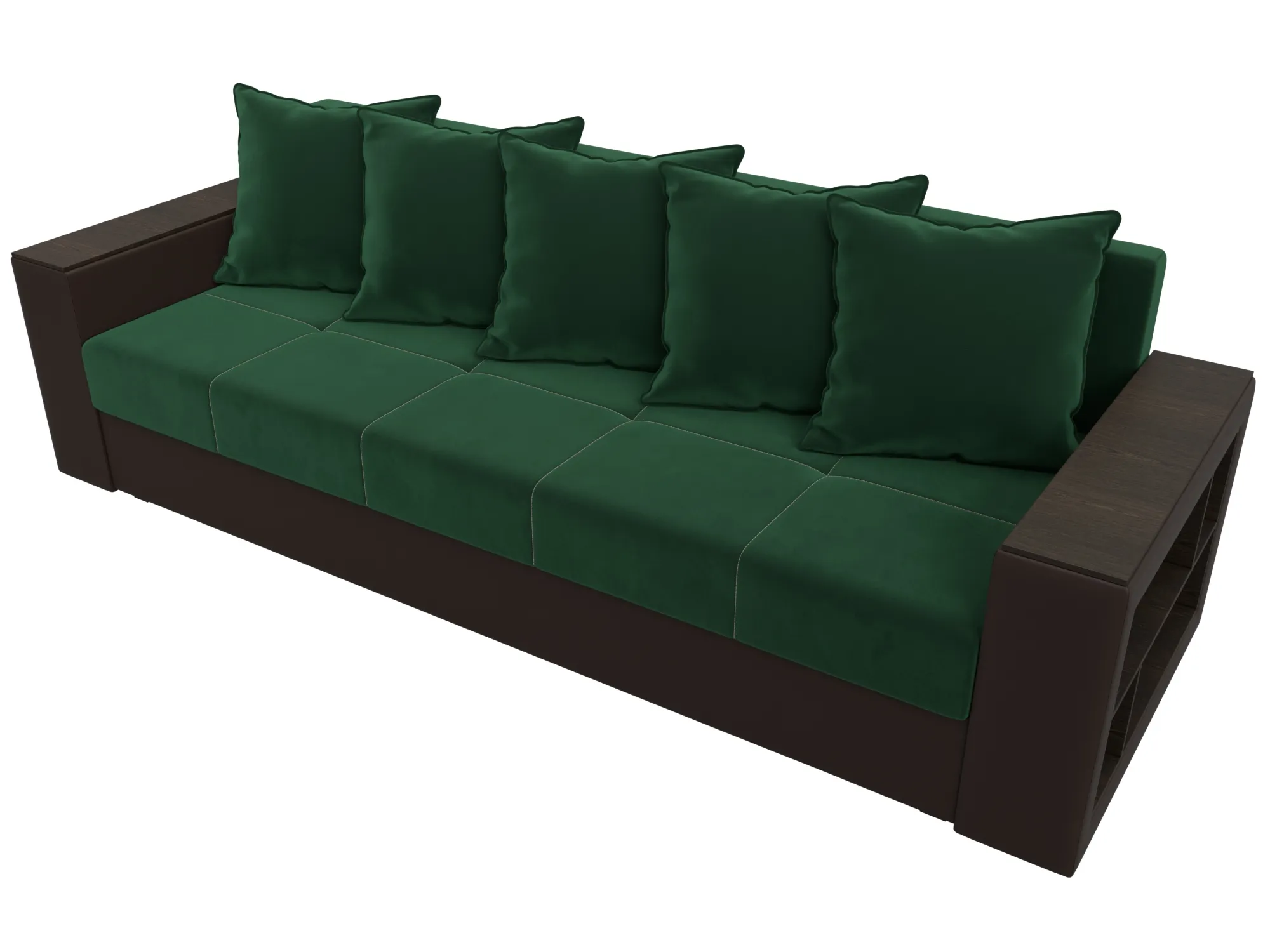 Диван прямой Дубай Лайт ( Зеленый;Коричневый )