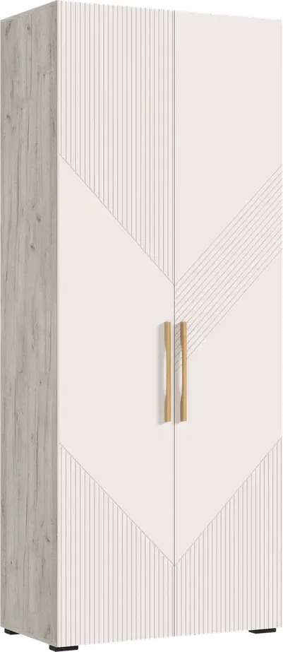 Ирис Шкаф 2-х ств.(900) ( Кашемир/Дуб Крафт серый)