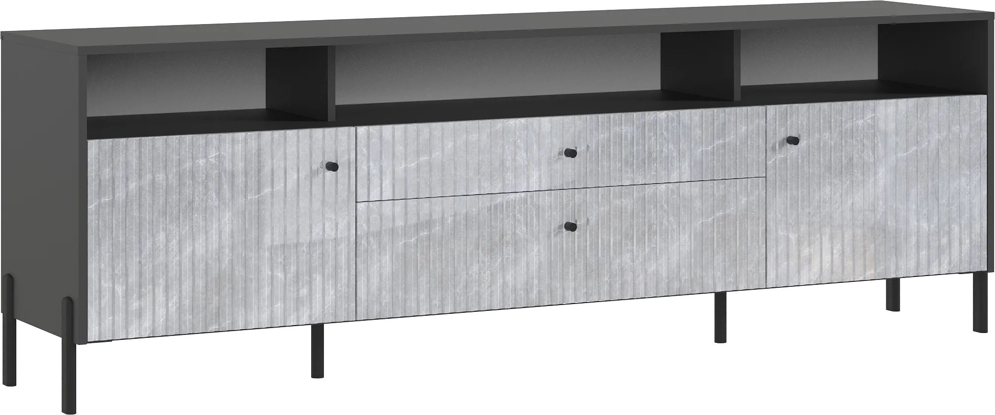 Тумба ТВ Оливия (мрамор глянец) ноги металл