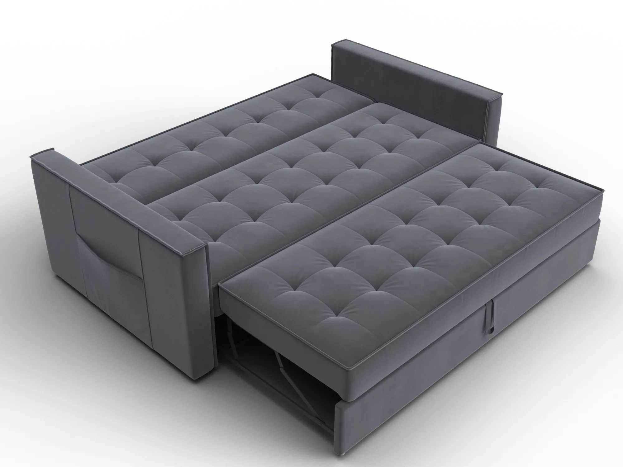 Диван прямой Лига-104 (160) ( SEVEN 17 серый )