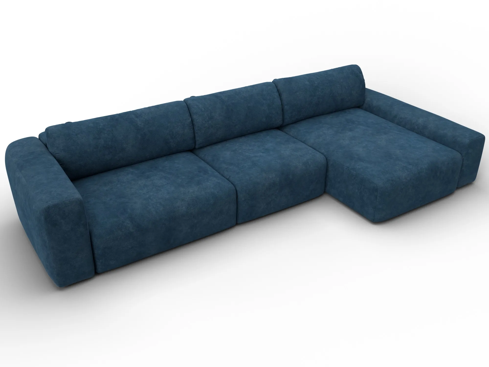 Диван угловой Лига-066 НПБ Лонг угол правый ( BRUT 11 синий )