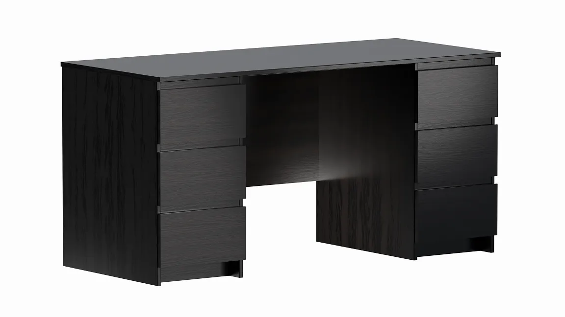 Стол письменный Кастор 6 ящиков венге