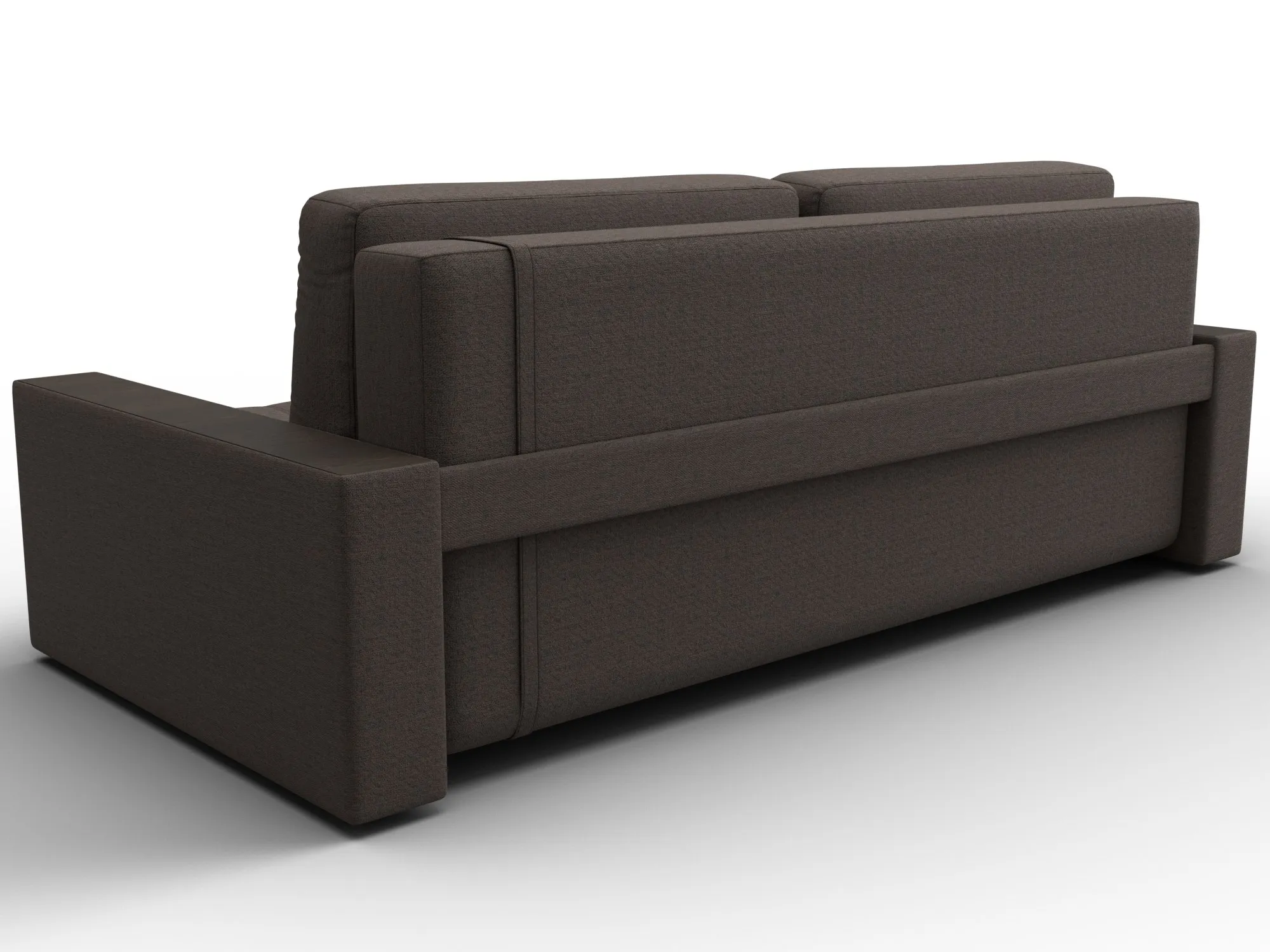 Диван прямой с декором Лига-096 НПБ ( Амур 05 коричневый;бежевый )