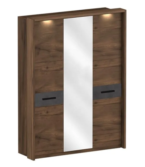 Шкаф трехдверный с обрамлением Глазго