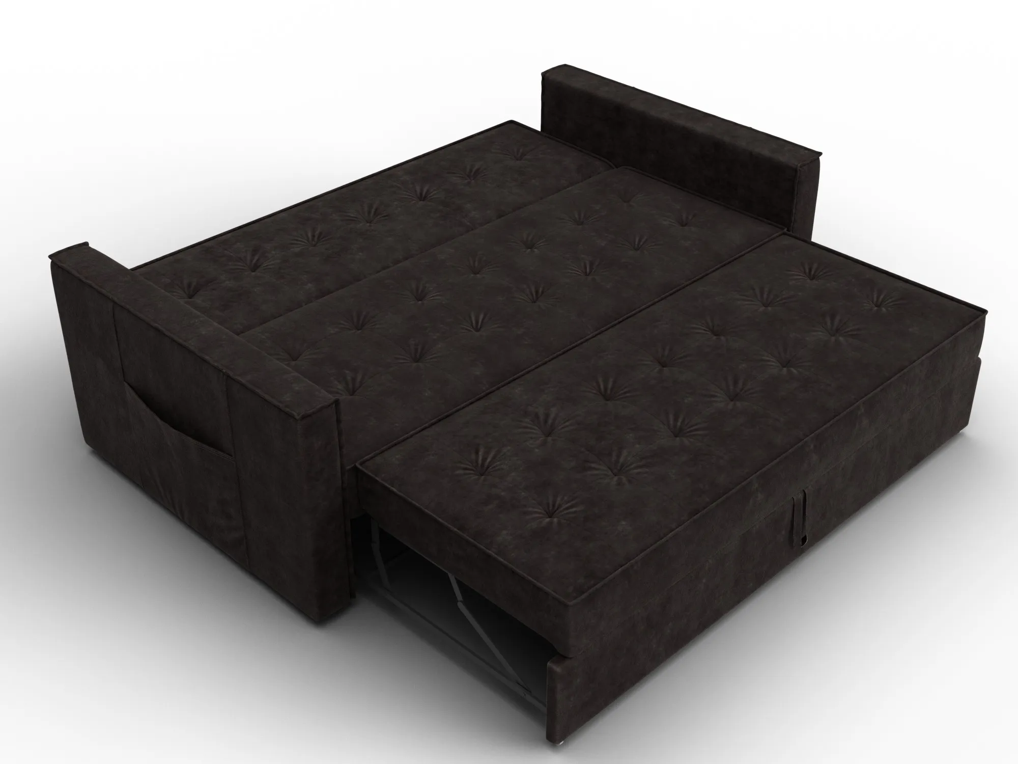 Диван прямой Лига-104 (160) ( BRUT 17 коричневый )