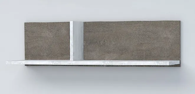 Полка ПЛ-1 Эго Бетон Светлый/Камень Темный