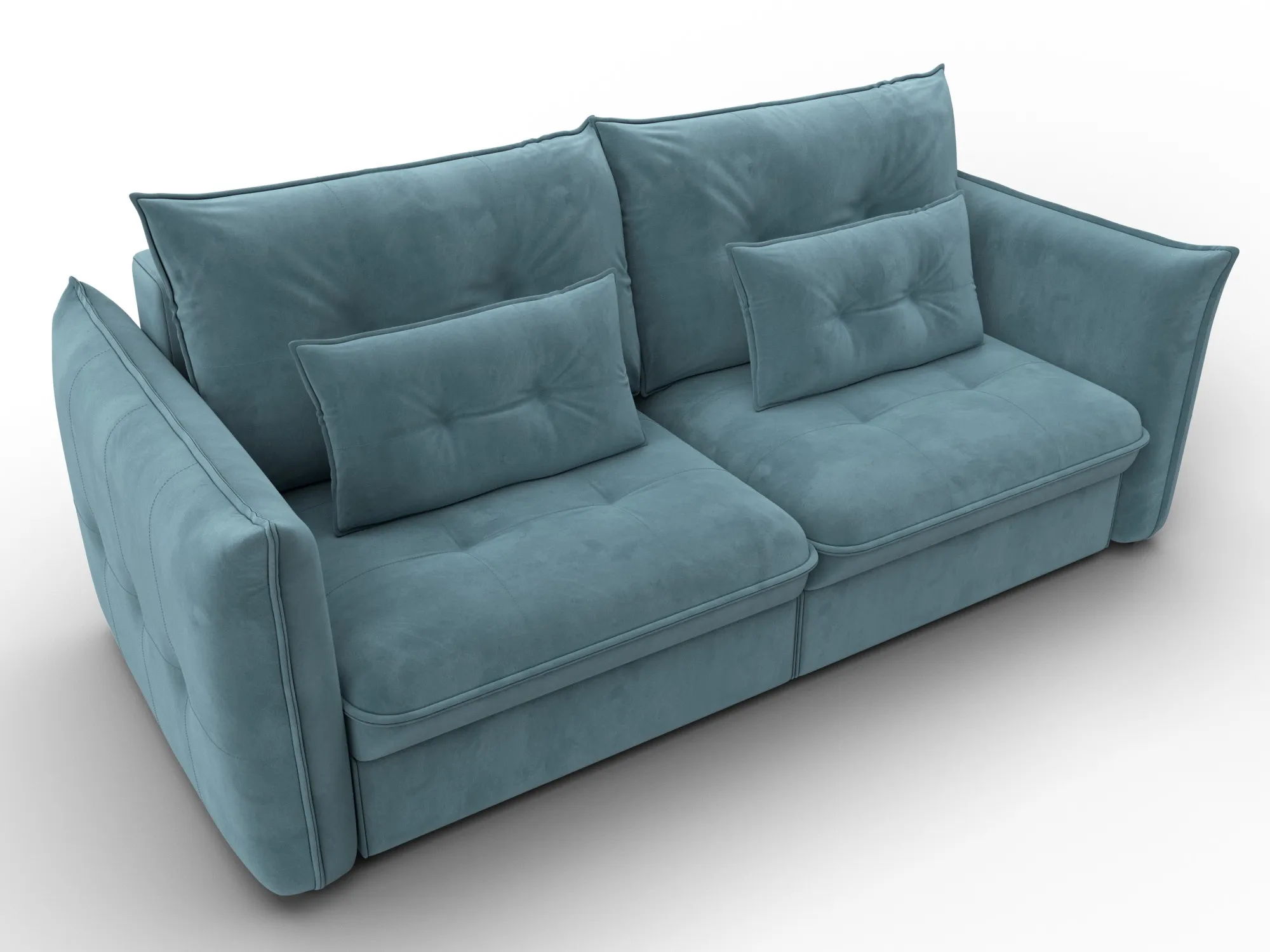 Диван прямой Лига-100 НПБ ( SEVEN 113 бирюзовый )