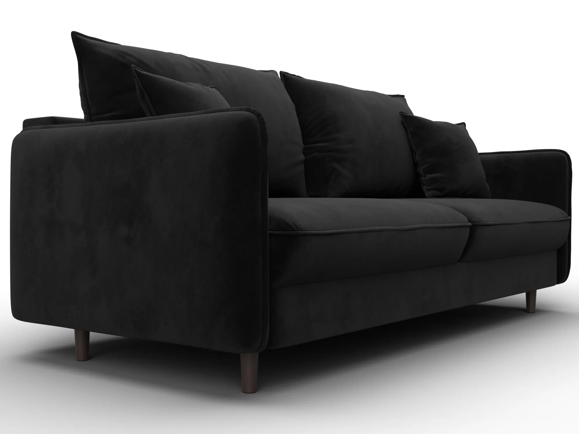 Диван прямой Лига-064 НПБ ( SEVEN 35 черный )