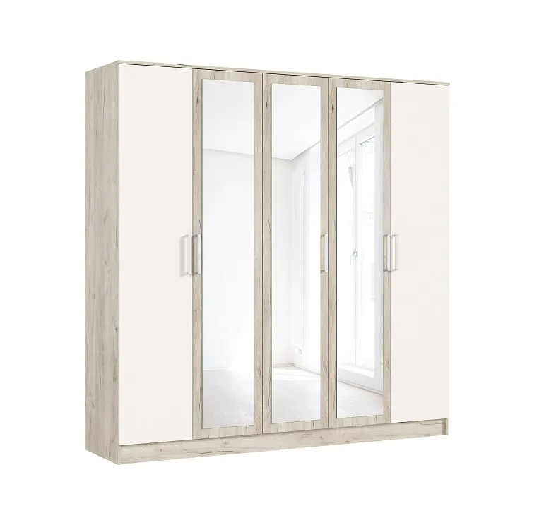 Шкаф Мартина 5-ти створчатый (крафт серый/кашемир)