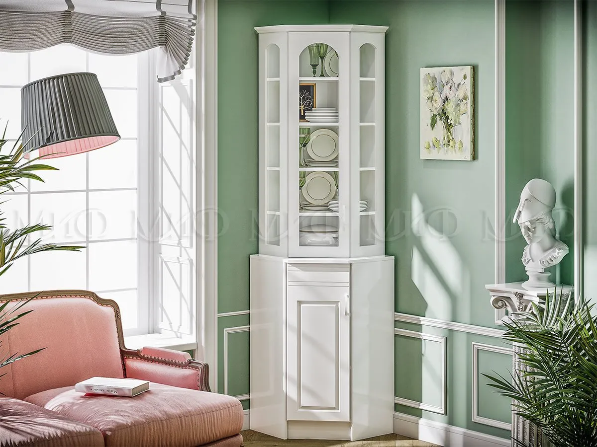 Буфет Констанция угловой (белый)