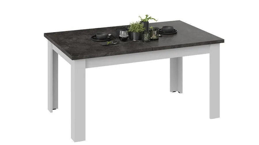 Стол обеденный Ванкувер тип 1  Белый, Ателье темный