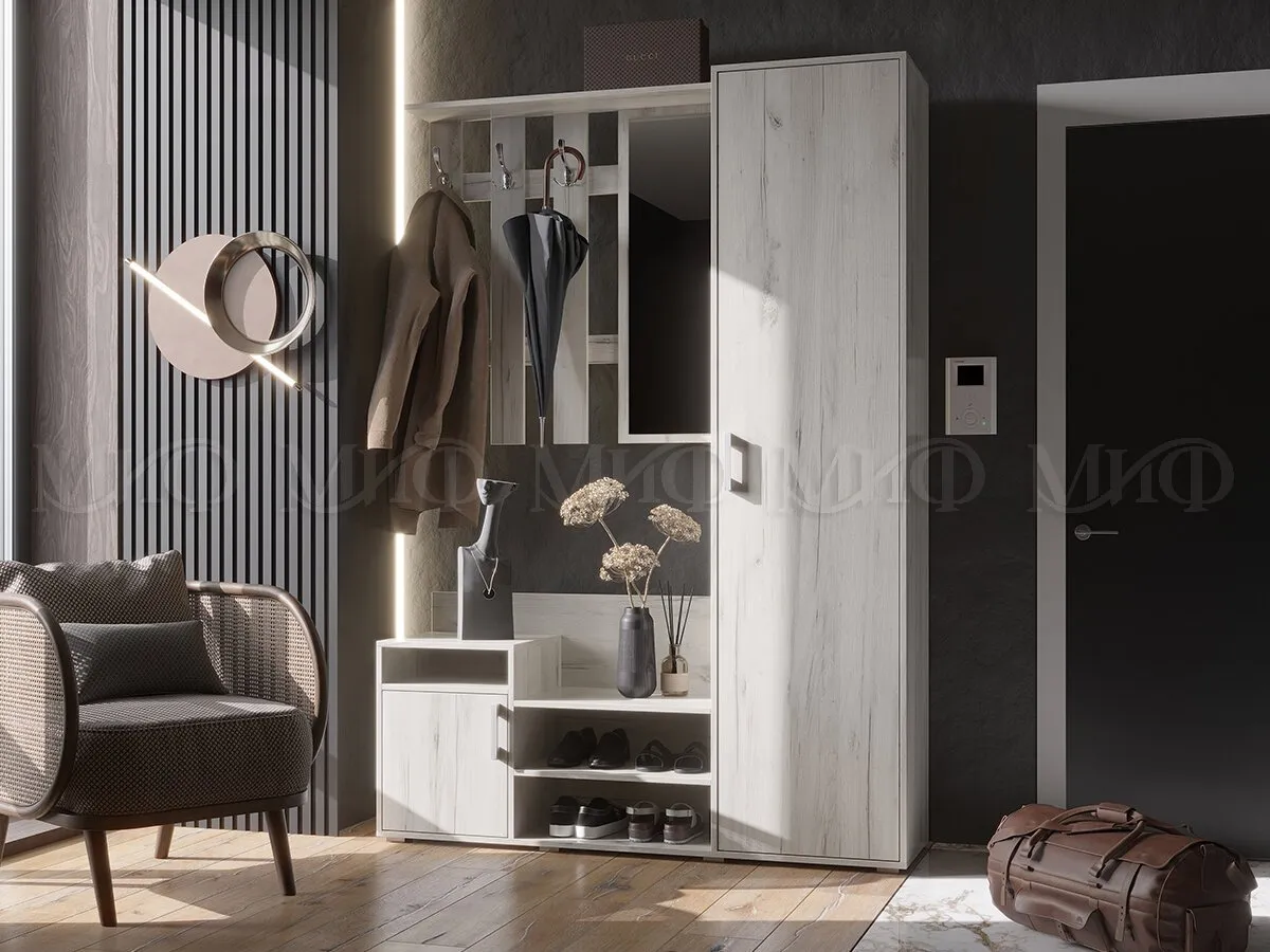 Прихожая Визит (крафт белый)