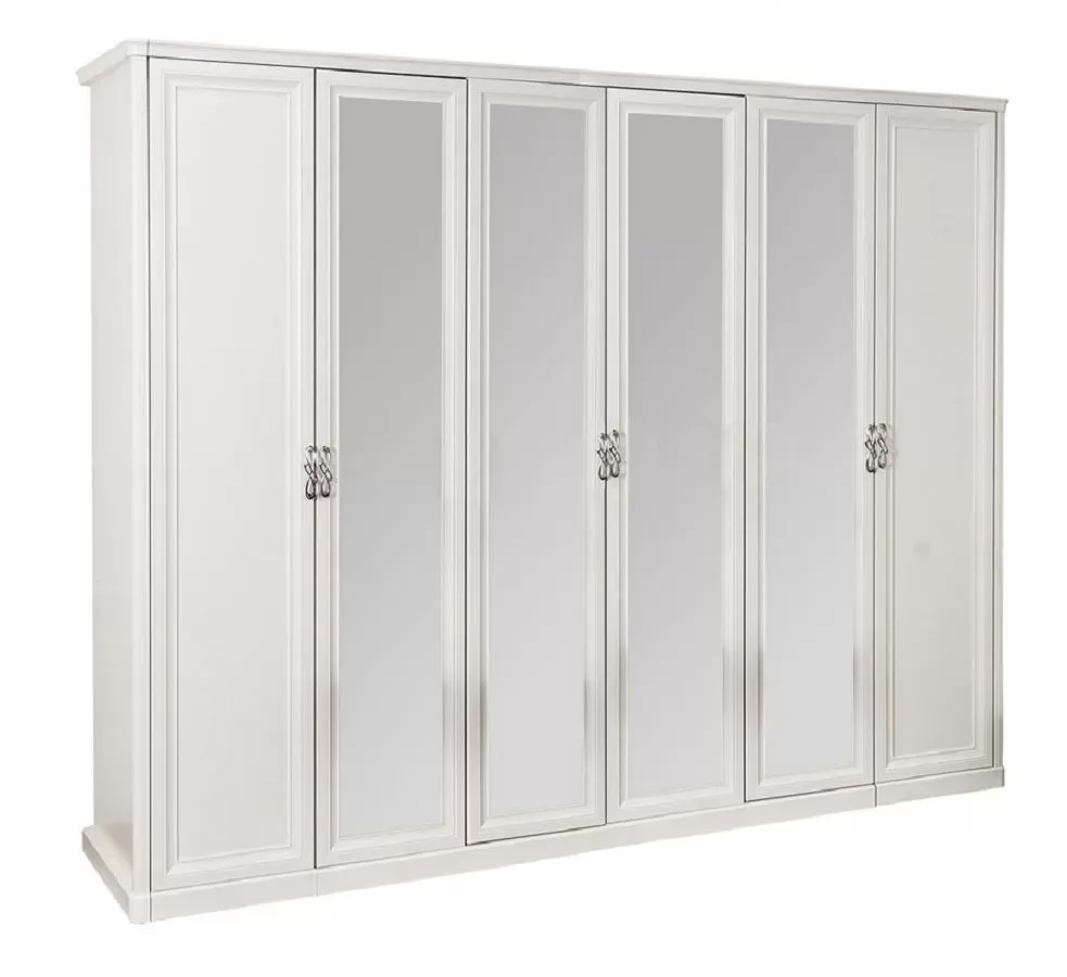 Шкаф Мишель 6-дверный белый матовый